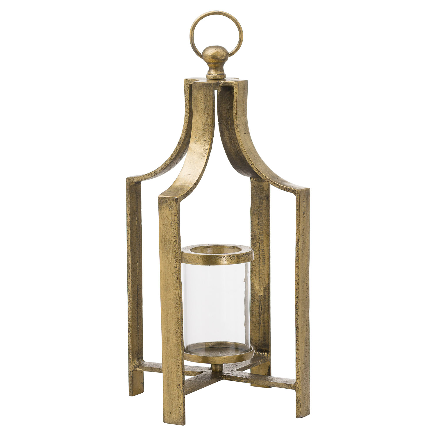 Ohlson Antique Brass large Tea Light Lantern Wholesale by Hill Interiors