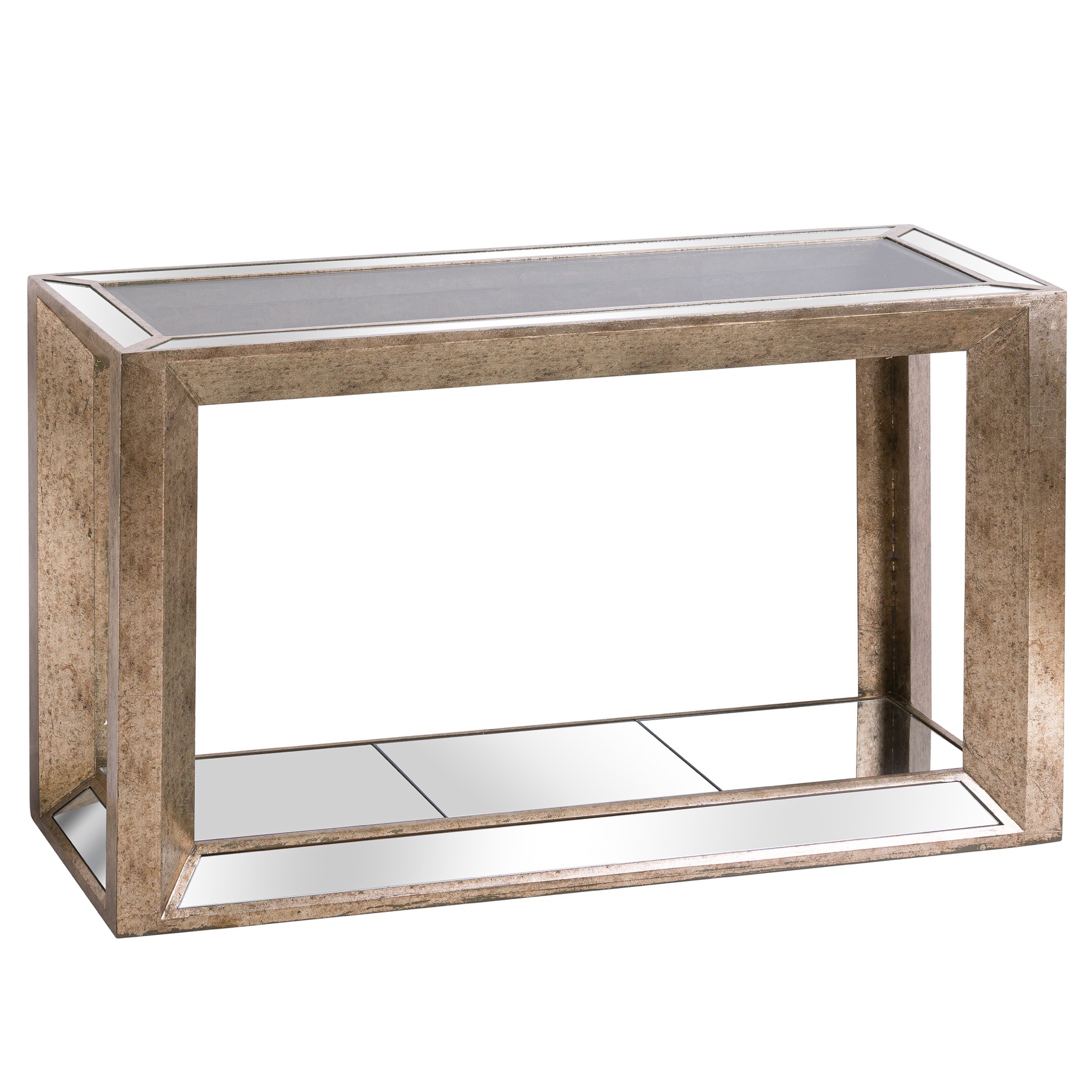 Augustus Mirrored Console Table with Shelf - Image 1