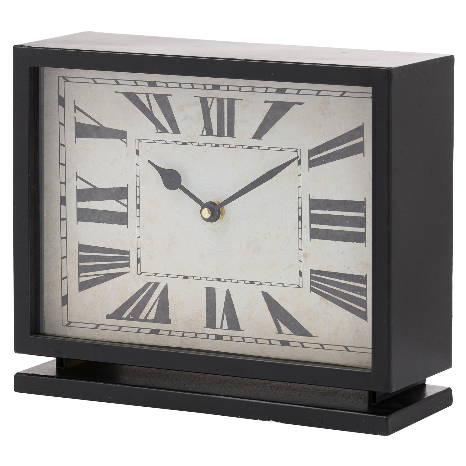 Square Black And Gold Mantel Clock Wholesale by Hill Interiors