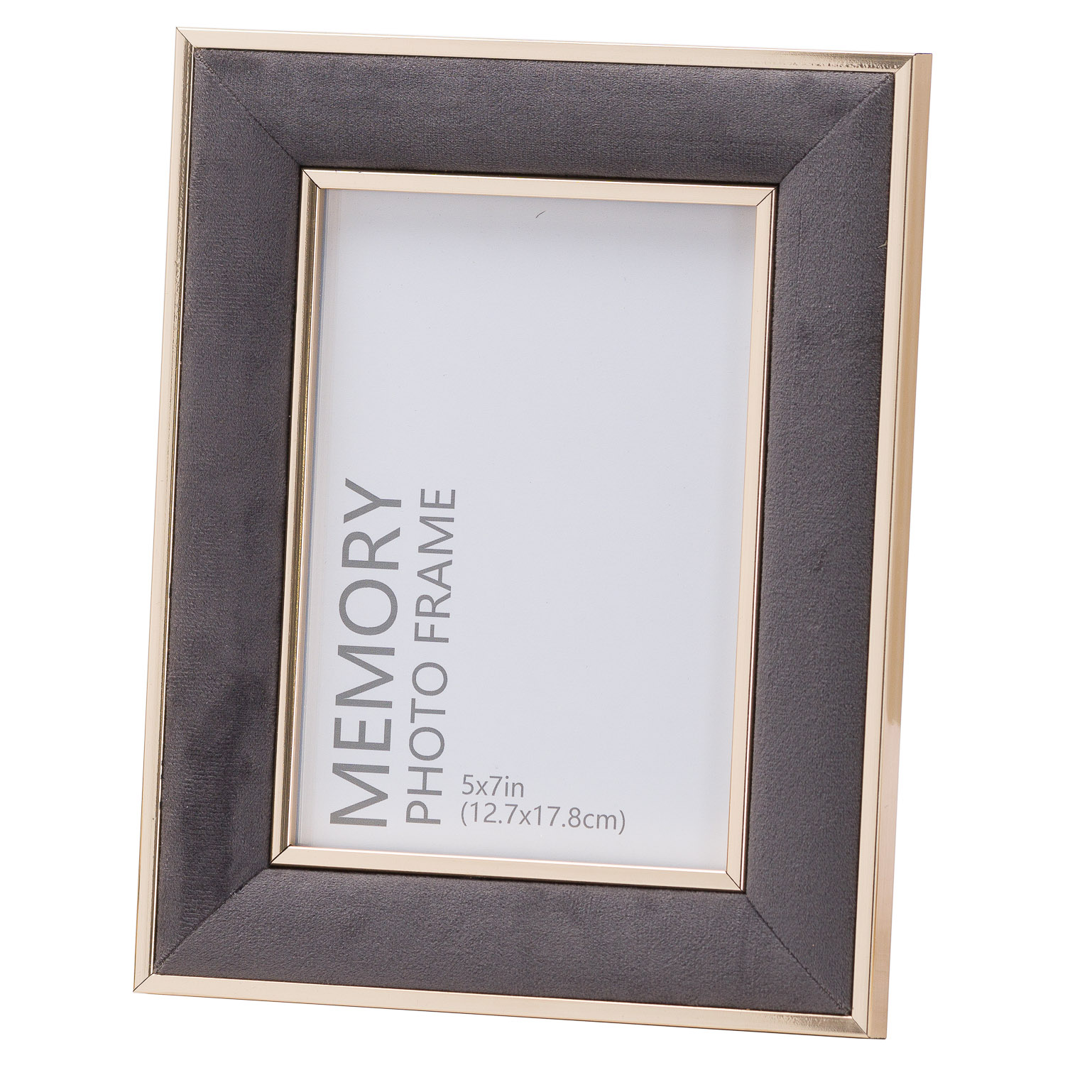 Grey Velvet With Gold 5X7 Frame - Image 1