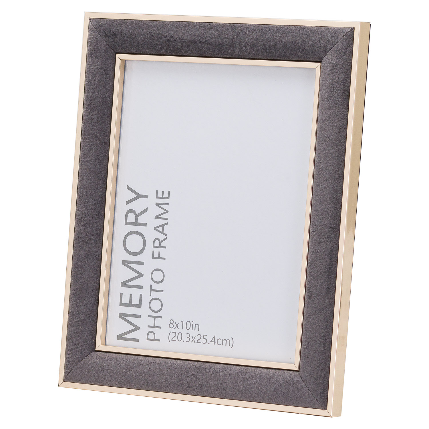 Grey Velvet With Gold 8X10 Frame - Image 1