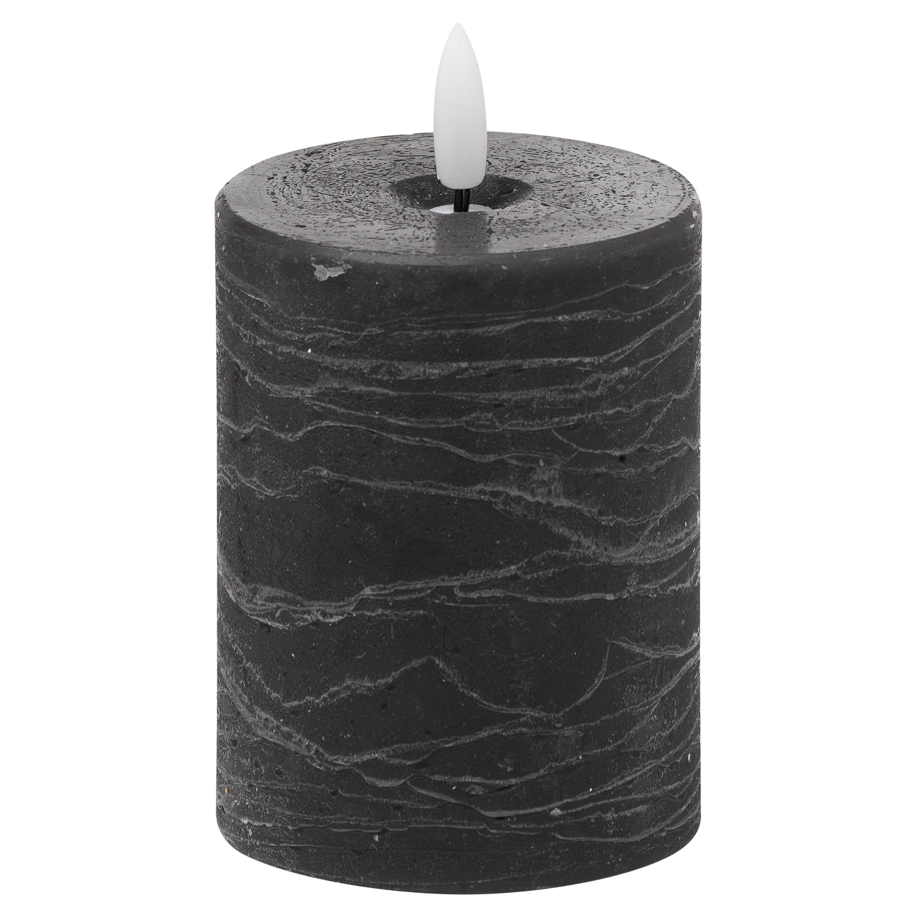 Luxe Collection Natural Glow 3x4 Grey LED Candle - Image 1