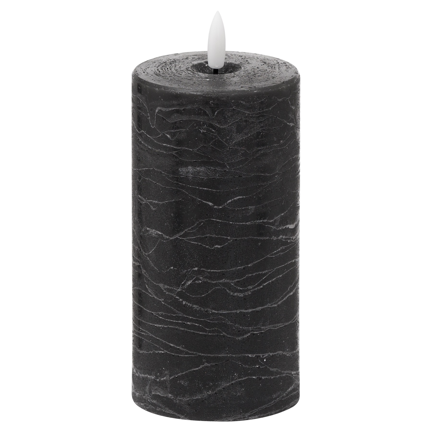 Luxe Collection Natural Glow 3x6 Grey LED Candle - Image 1