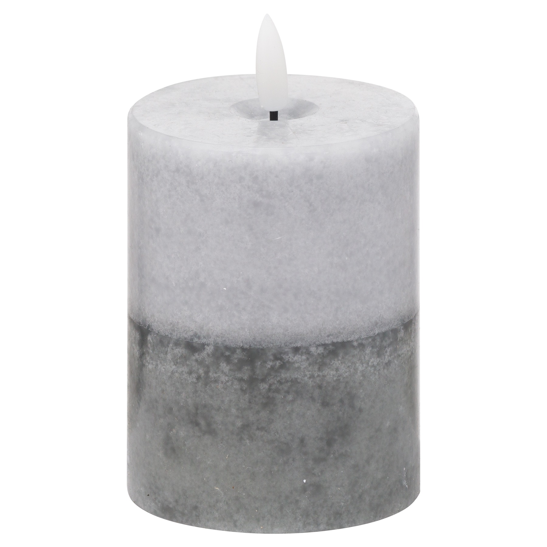 Luxe Collection Natural Glow 3x4 Grey  Dipped LED Candle