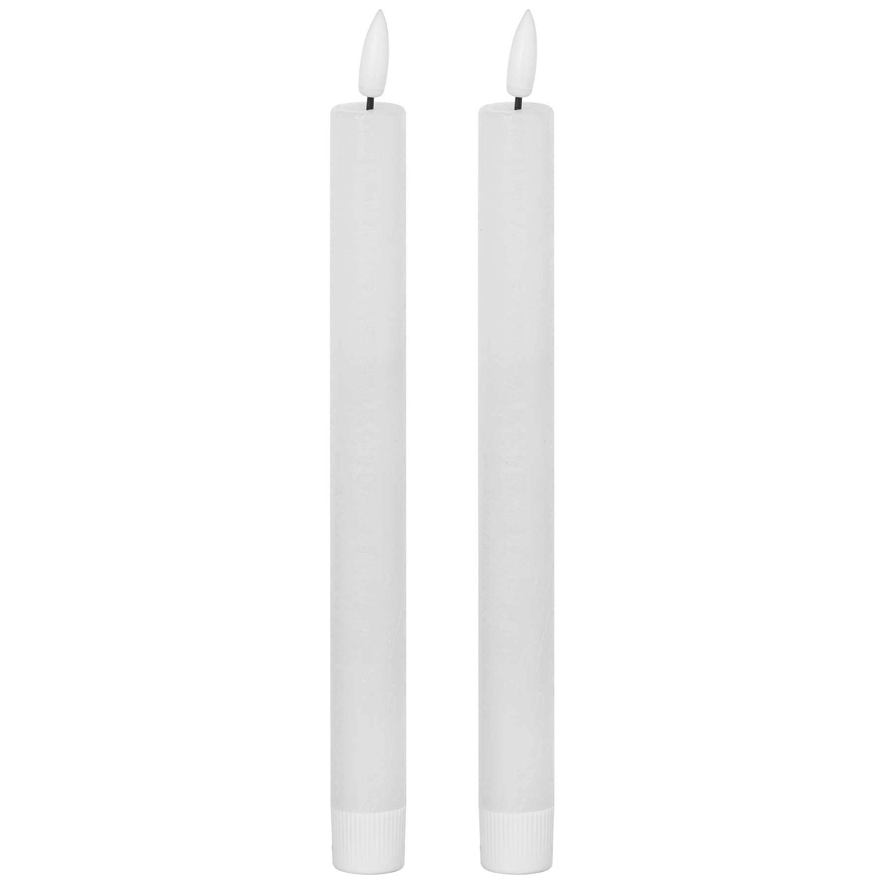 Luxe Collection Natural Glow S/ 2 White LED Dinner Candles - Image 1