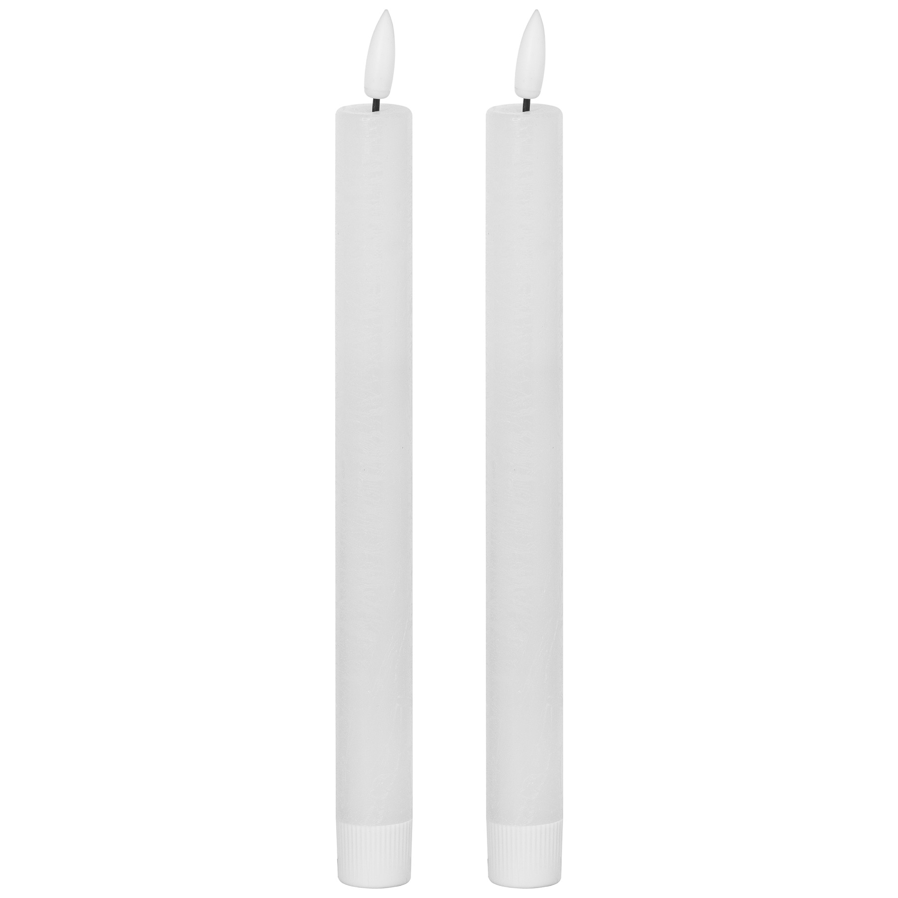 Luxe Collection Natural Glow S/ 2 White LED Dinner Candles