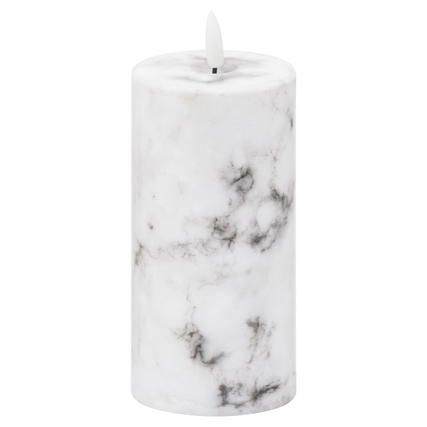 Luxe Collection Natural Glow 3x6 Marble Effect LED Candle - Image 1