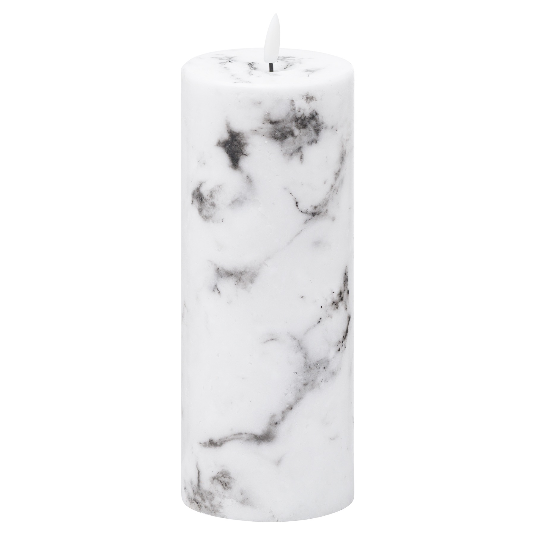 Luxe Collection Natural Glow 3.5x9 Marble Effect LED Candle - Image 1