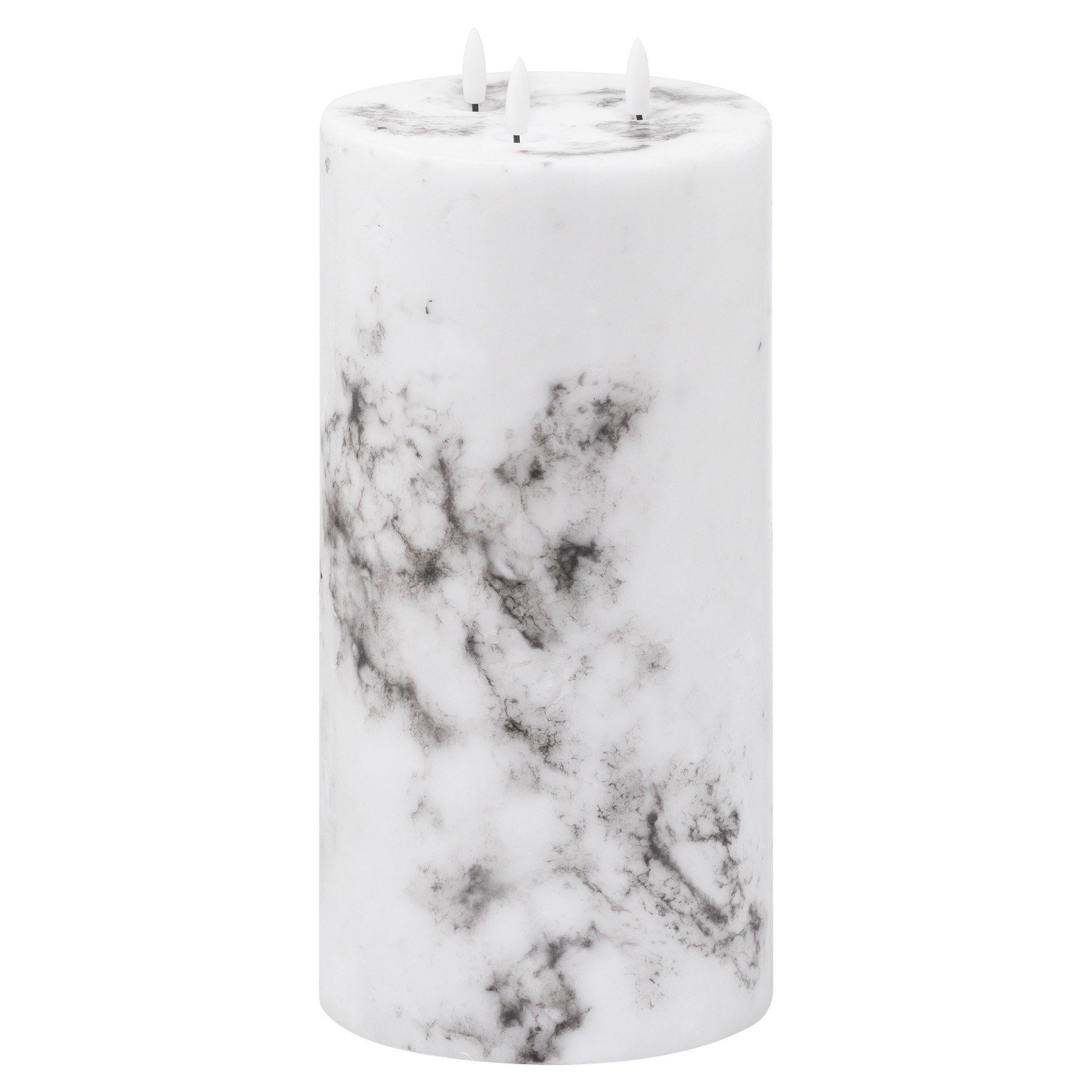 Luxe Collection Natural Glow 6x12 Marble Effect LED Candle - Image 1