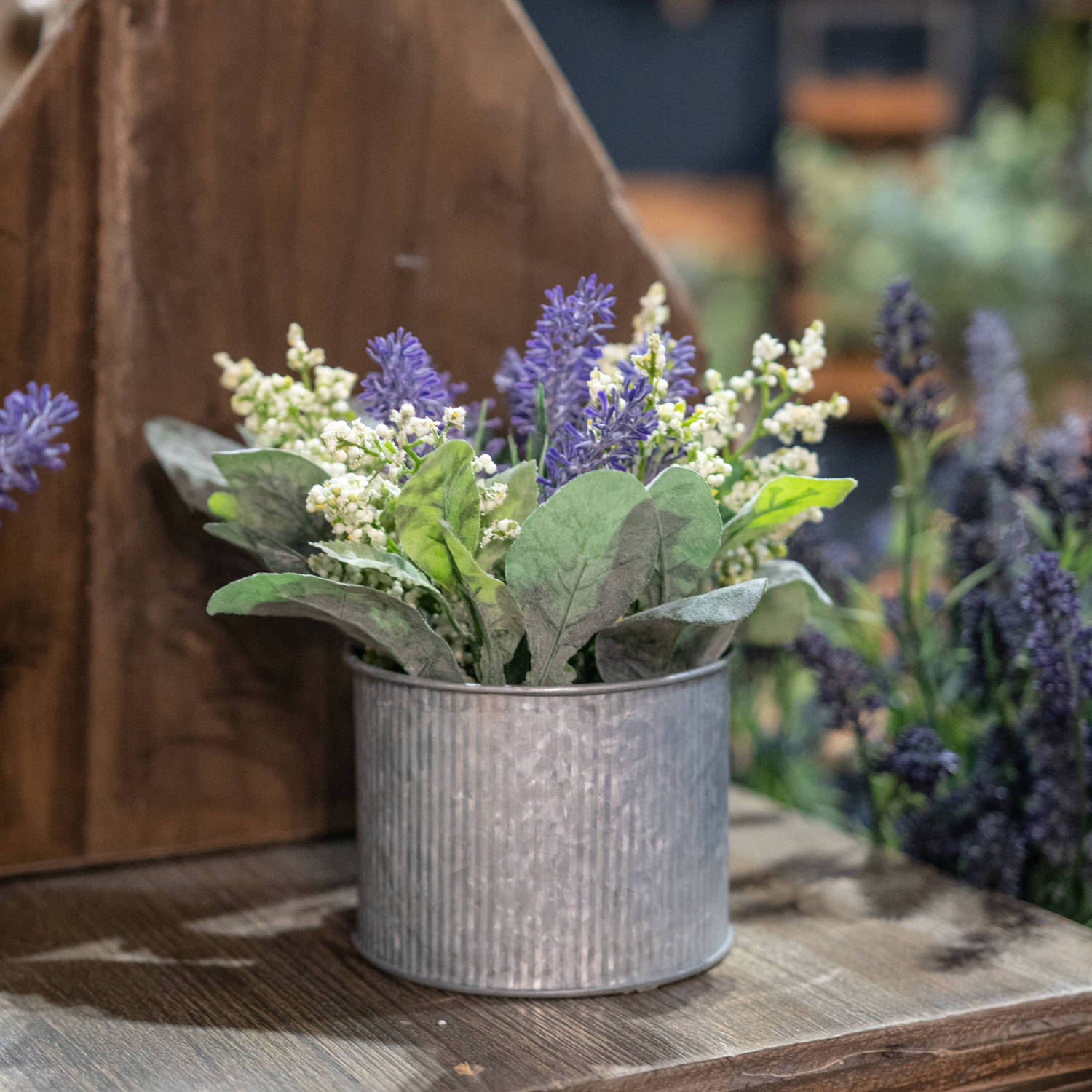 Lavender And Lily In Tin Pot - Image 2
