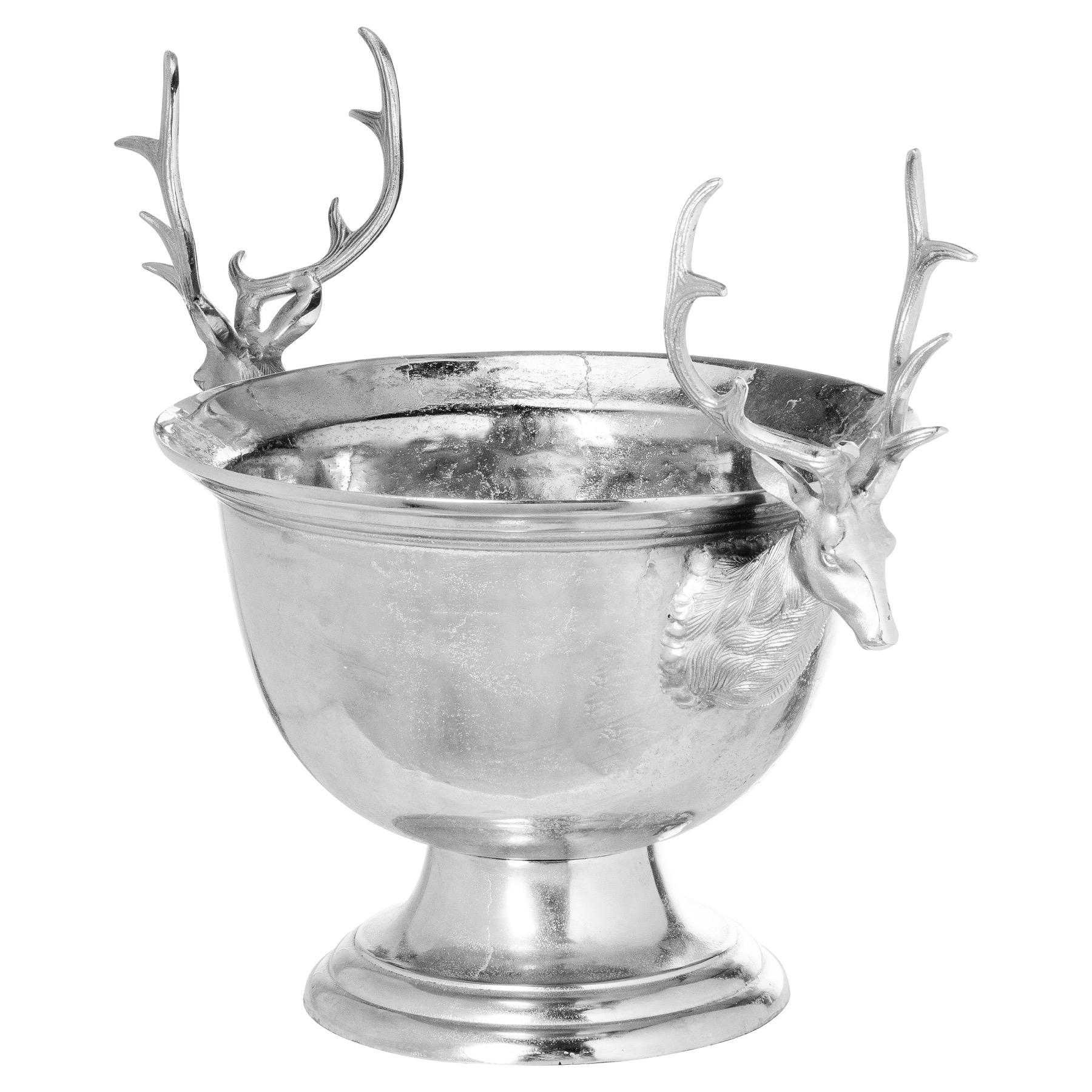 Large Aluminium Stag Champagne Cooler on Stand - Image 1