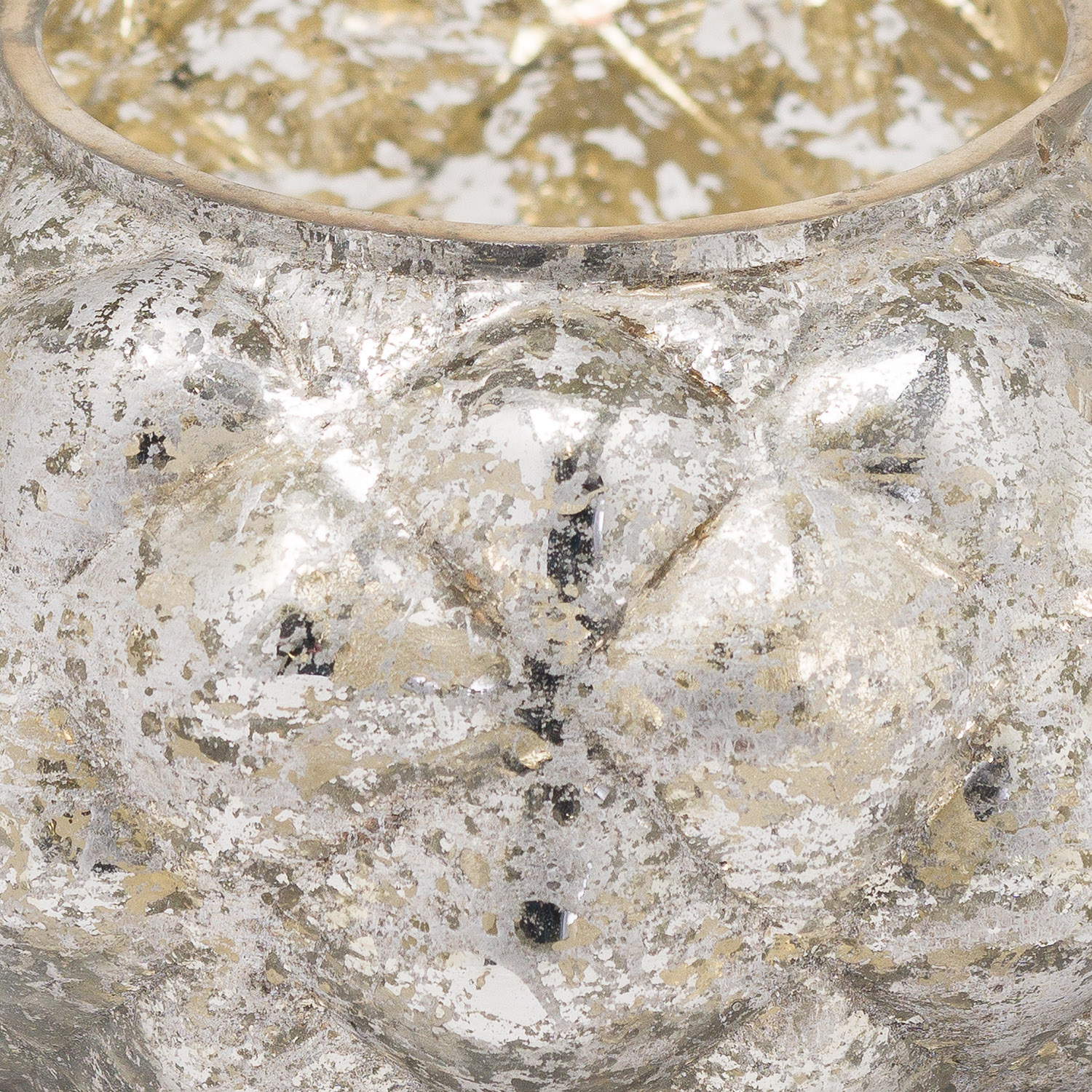 Medium Silver Foil Votive Candle Holder - Image 2
