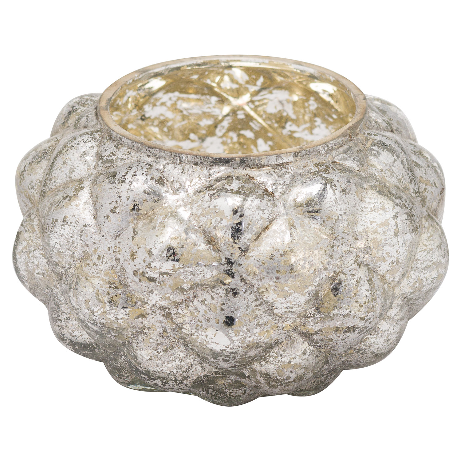 Medium Silver Foil Votive Candle Holder - Image 1