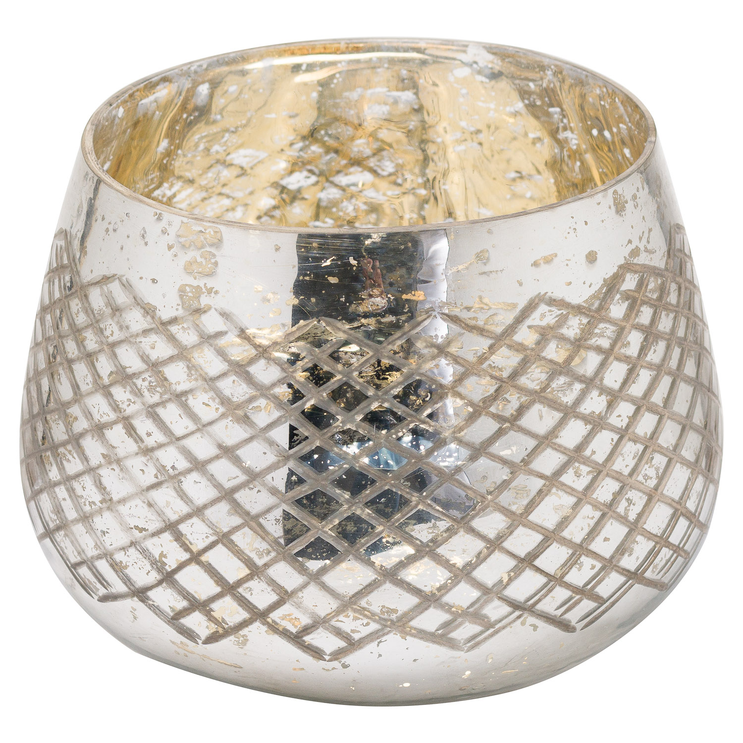 The Noel Collection Silver Foil Tealight Holder - Image 1