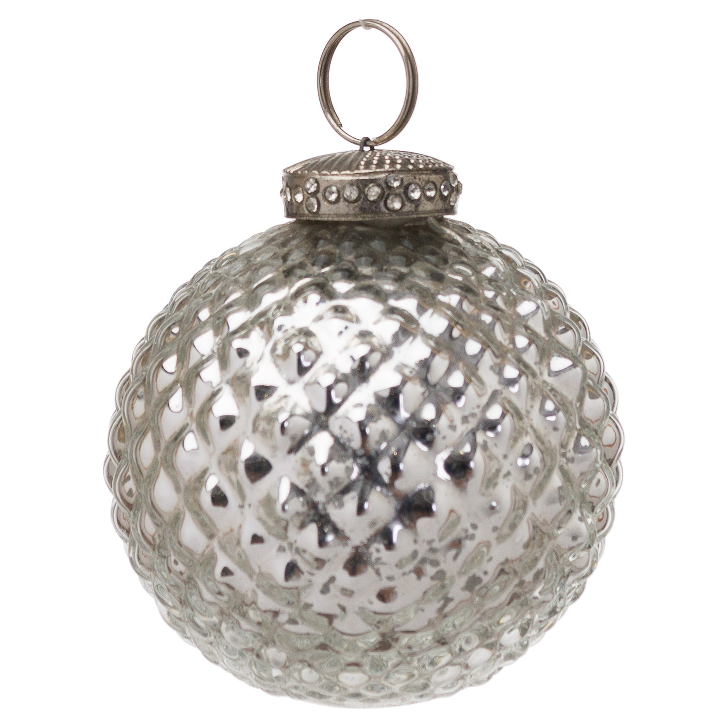 The Noel Collection Silver Christmas Bauble - Image 1