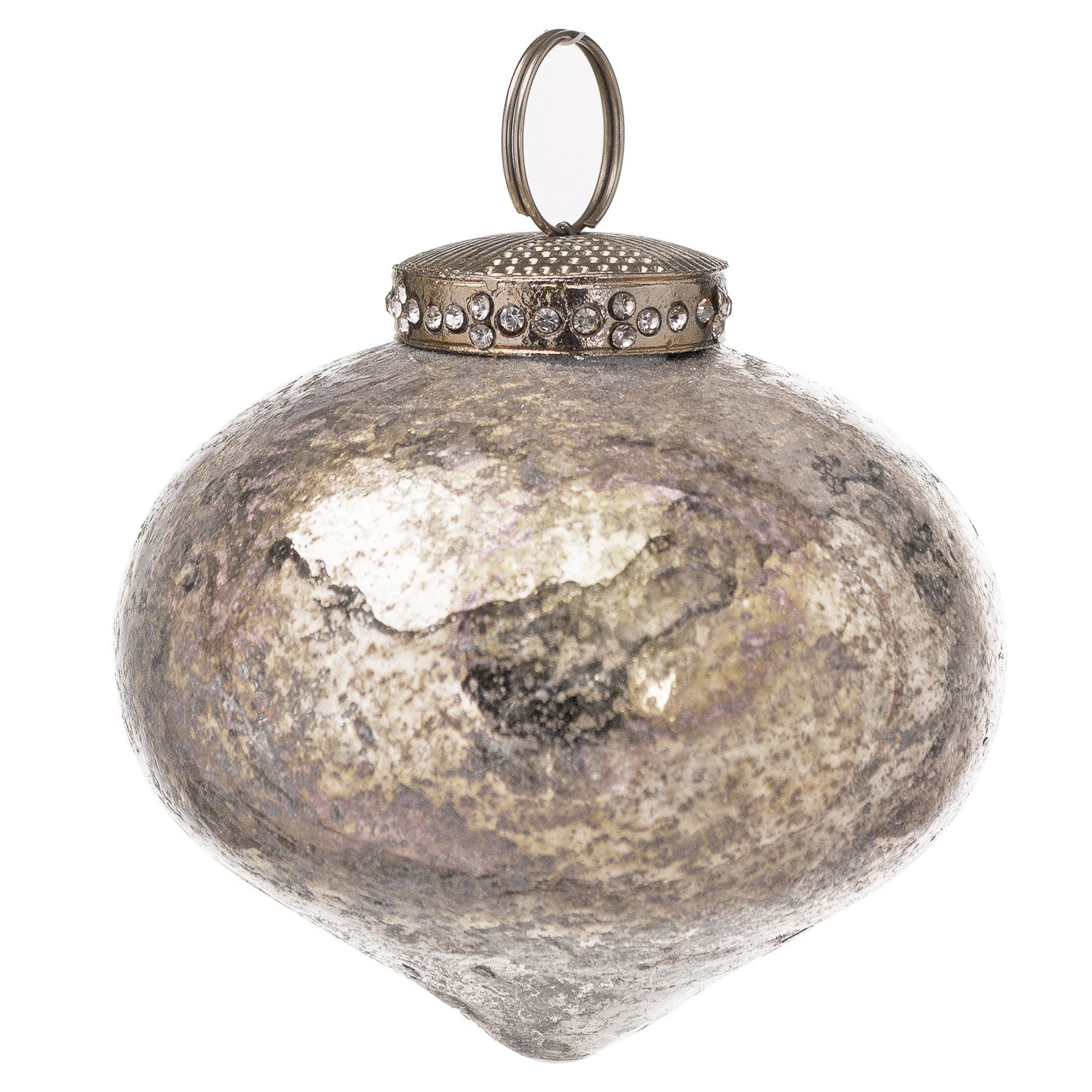 The Noel Collection Burnished Bulbous Christmas Bauble - Image 1