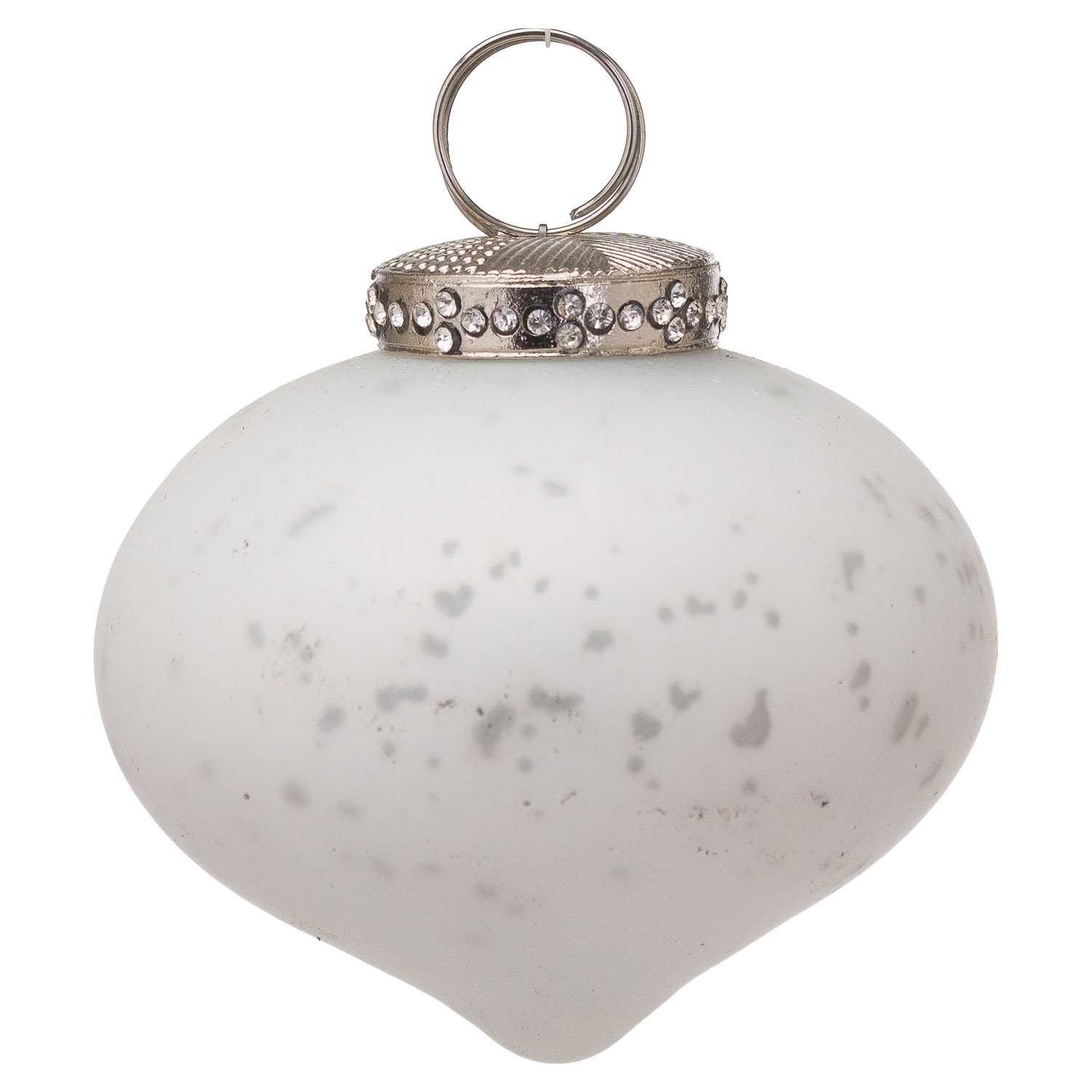 The Noel Collection White Bulbous Christmas Bauble - Image 1