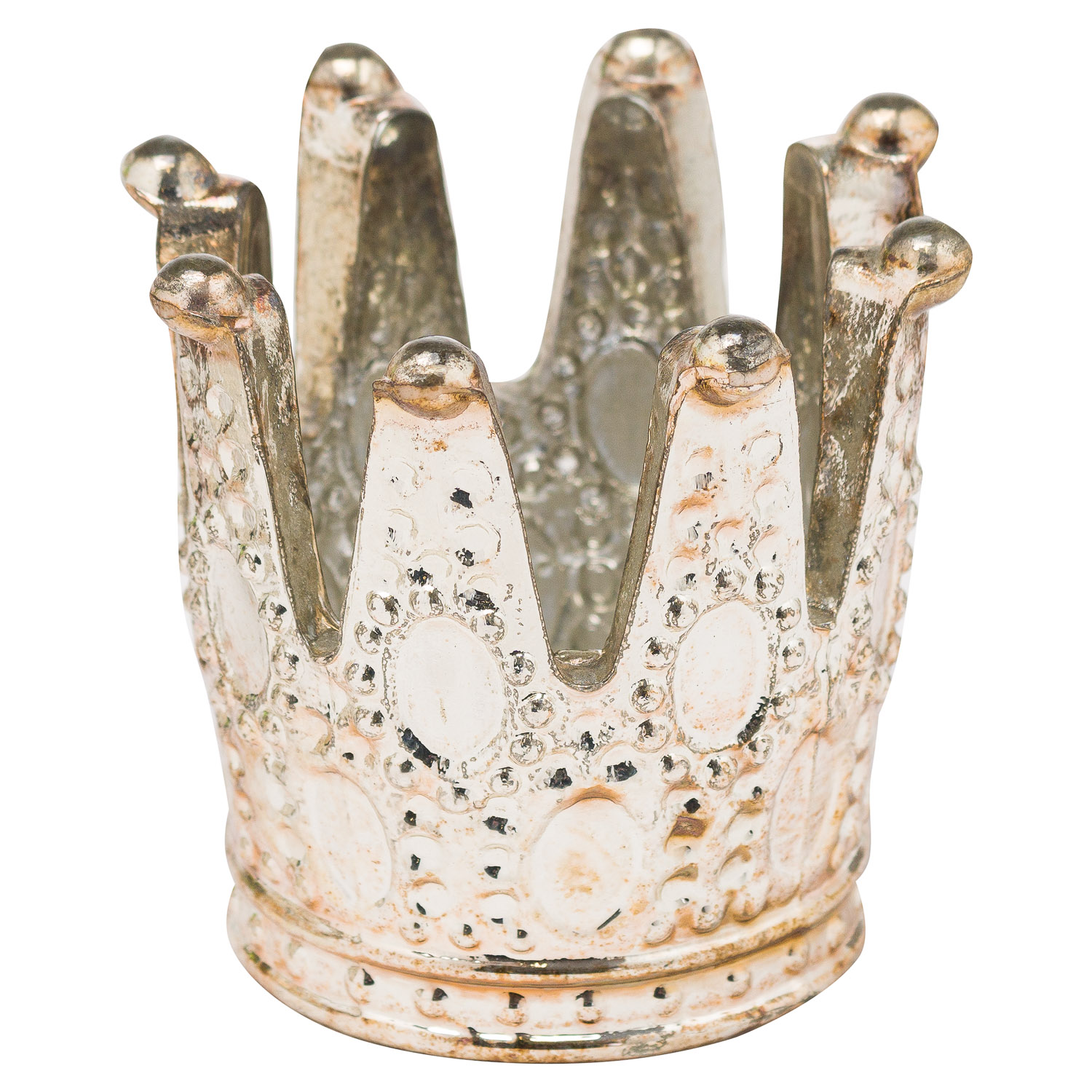 The Noel Collection Burnished  Crown Tealight Holder - Image 1