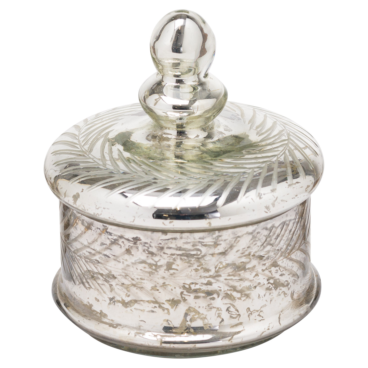 The Noel Collection Silver Foil Effect Small Trinket Jar - Image 1