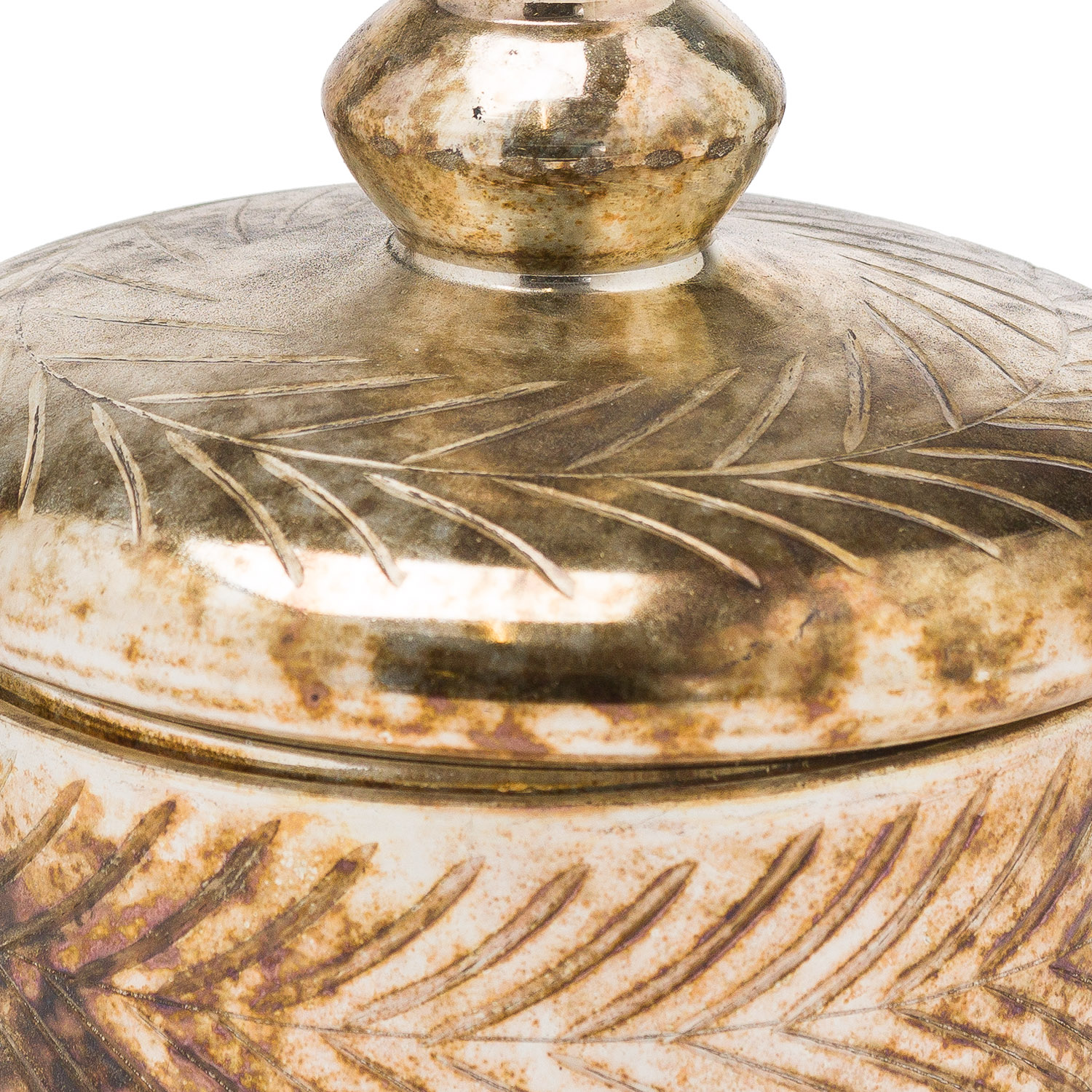 The Noel Collection Burnished  Small Decorative Trinket Jar - Image 2