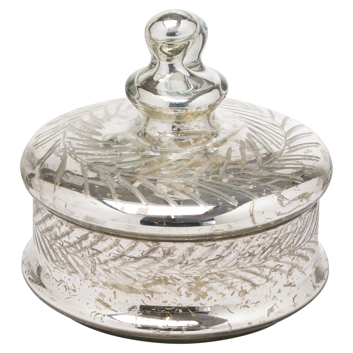 Silver Foil Effect Large Trinket Jar - Image 1