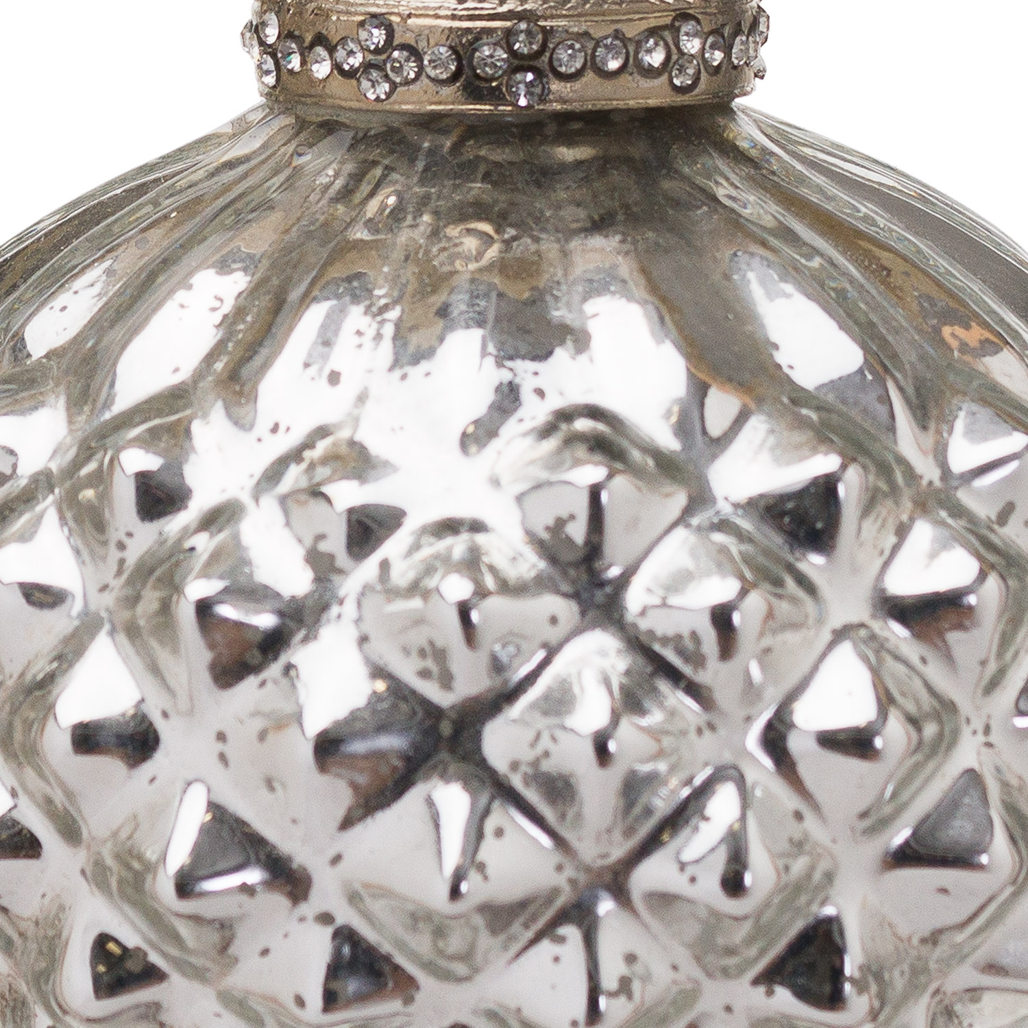 The Noel Collection Silver Textured Large Hanging Bauble - Image 2