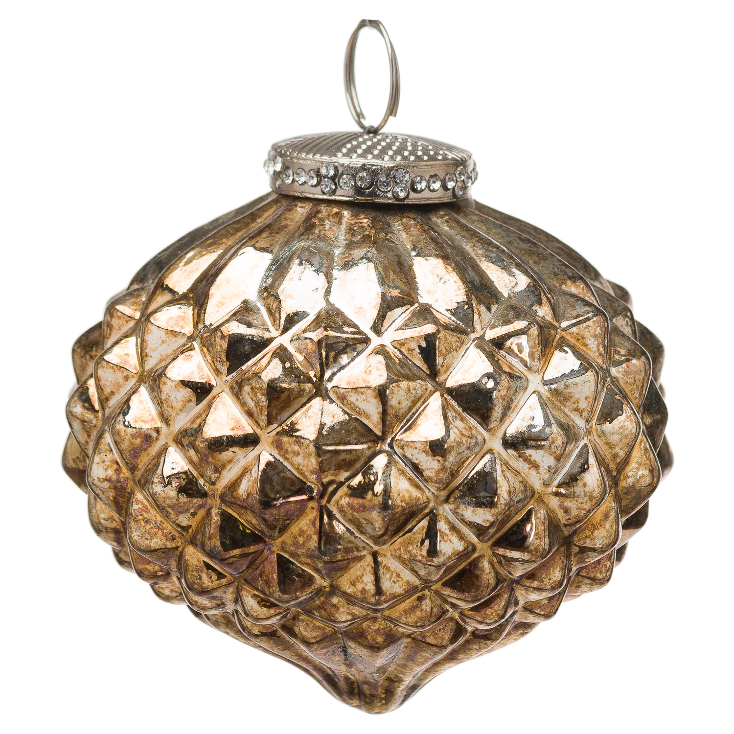 The Noel Collection Burnished  Textured Large Hanging Bauble - Image 1