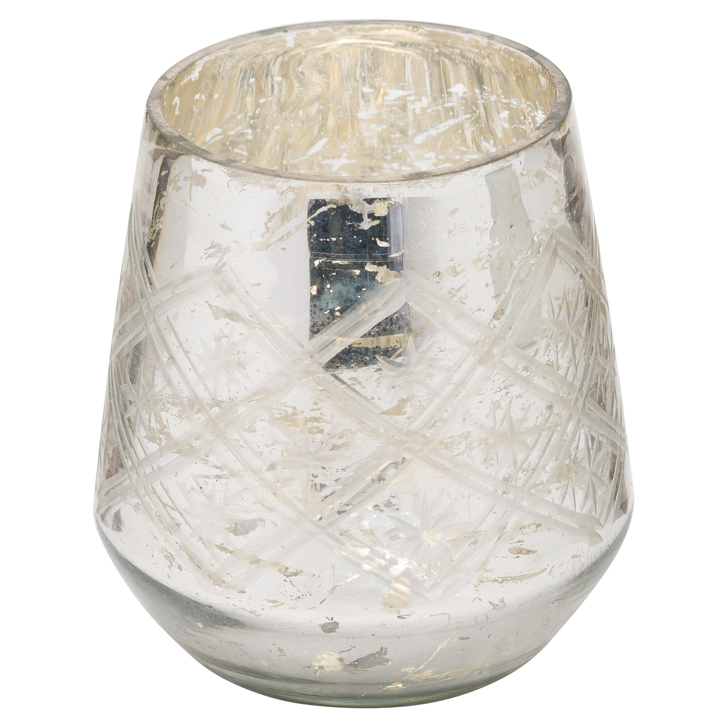 Silver Foil Effect Tealight Holder - Image 1