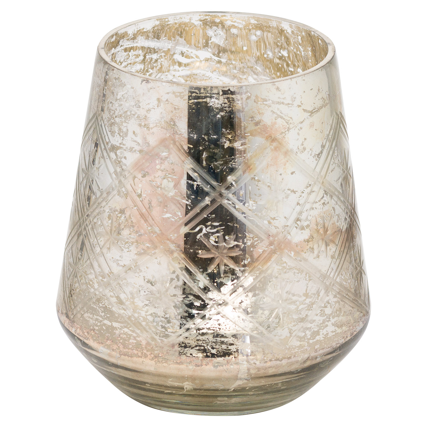 Large Silver Foil Decorative Vase - Image 1