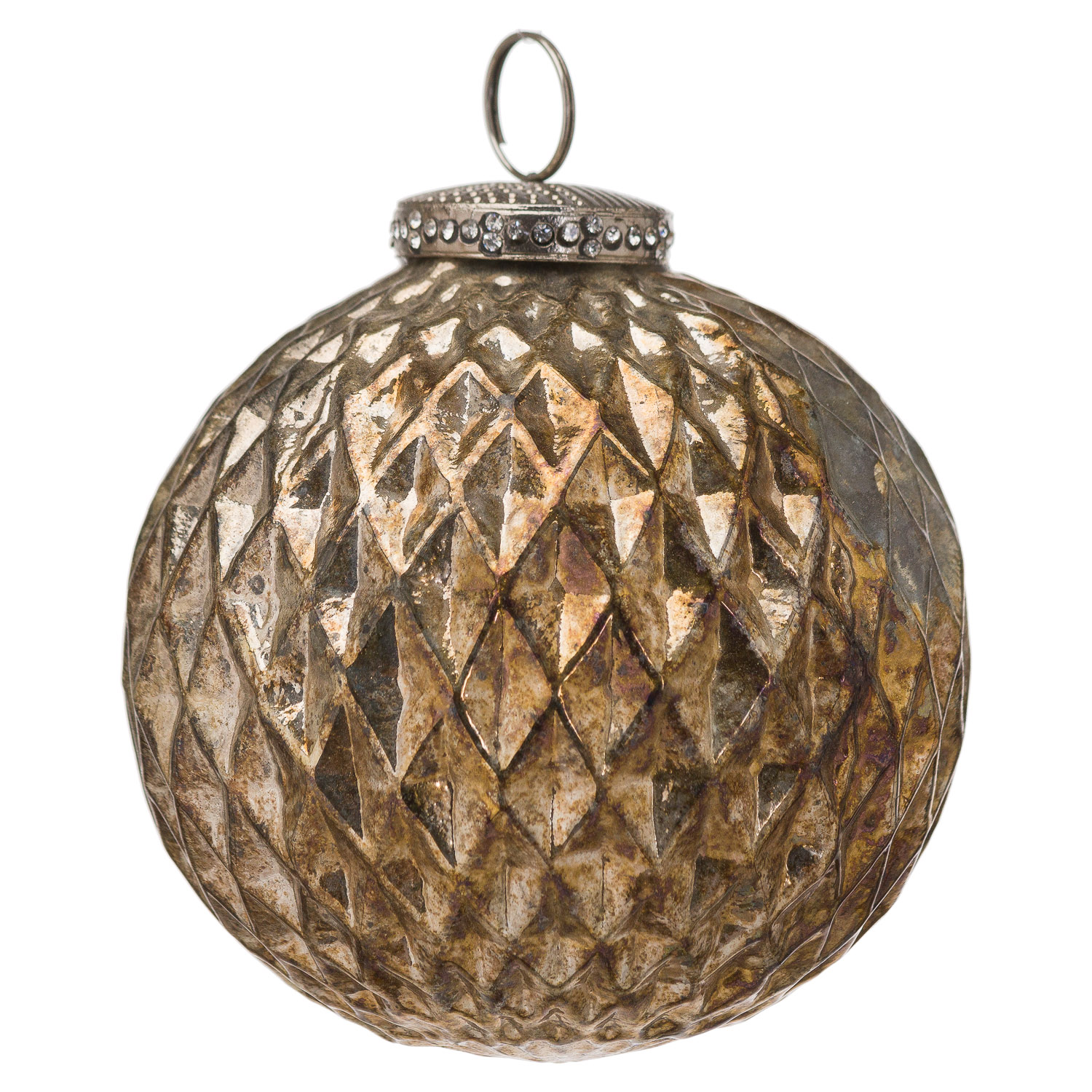 The Noel Collection Burnished  Large Honeycomb Bauble - Image 1