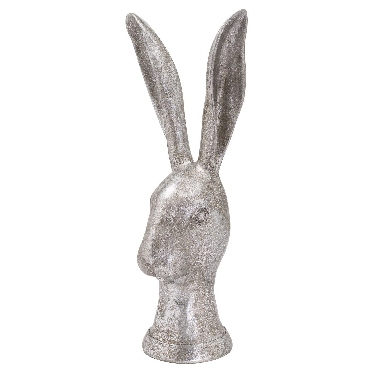 Decorative Silver Hare Head - Image 1