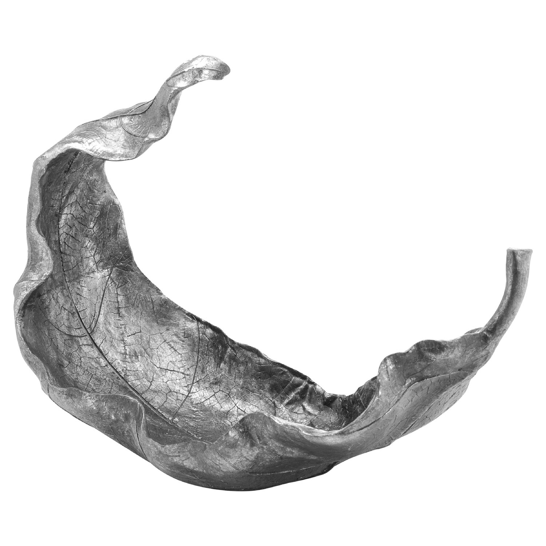 Large Silver Curled Leaf Sculpture Wholesale by Hill Interiors