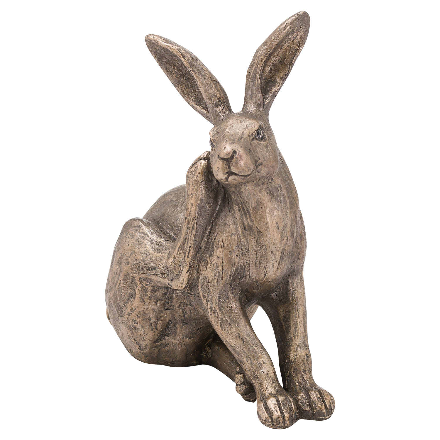 Sitting Bronze Hare Statue - Image 1