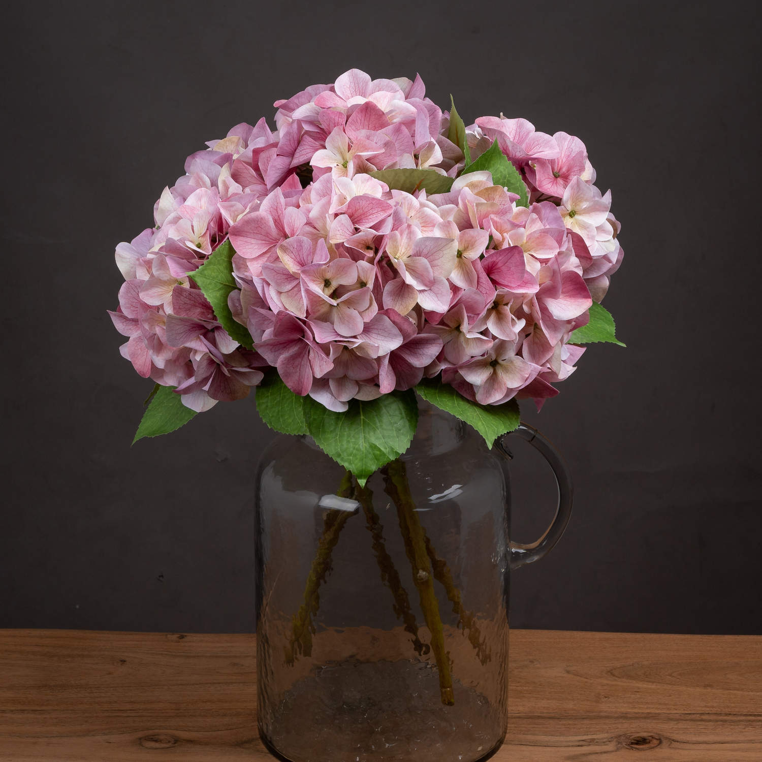Shabby Pink Single Hydrangea - Image 1
