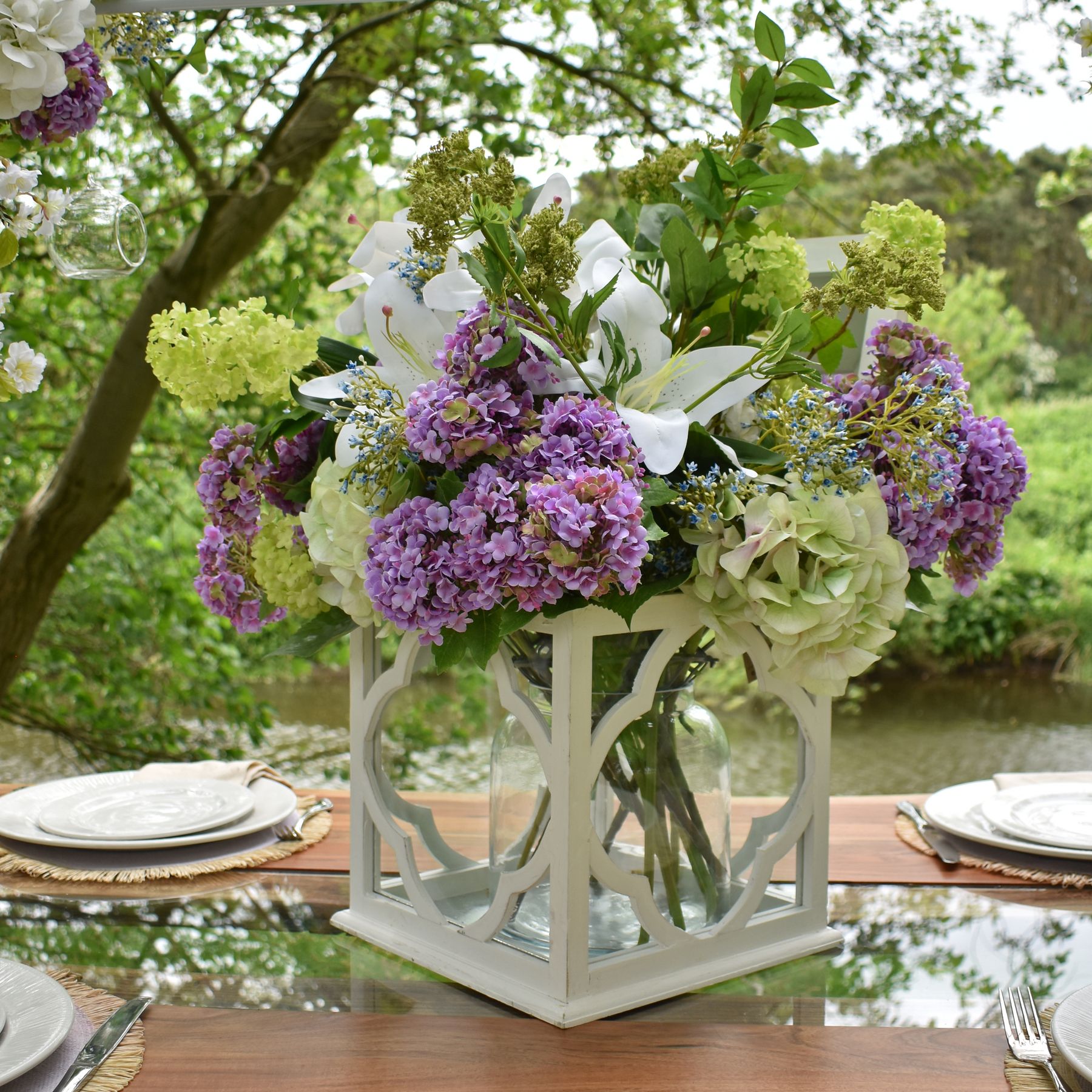 Shabby Green Single Hydrangea - Image 4