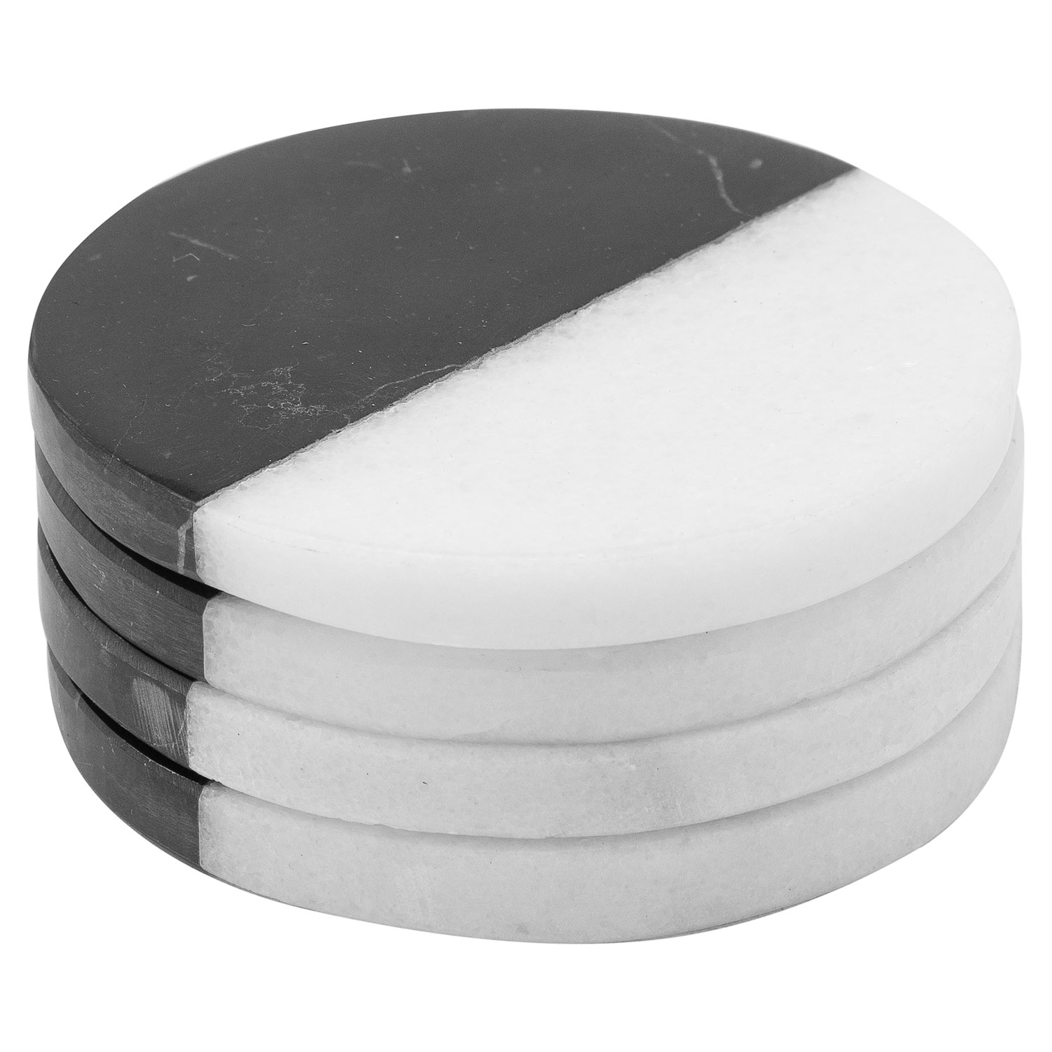 Set Of 4 Marble Coasters Wholesale by Hill Interiors