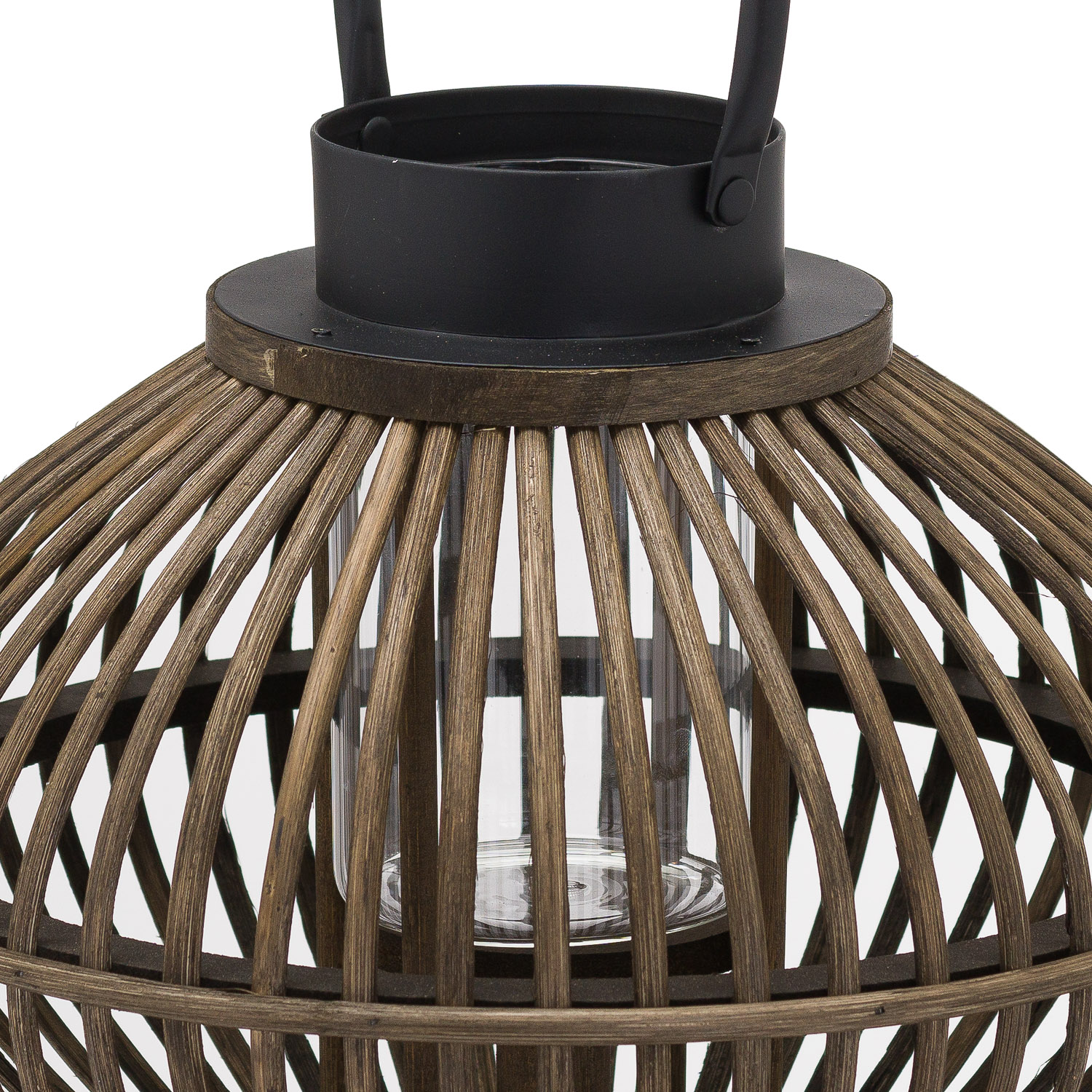 Brown Bamboo Style Lantern - Image 2