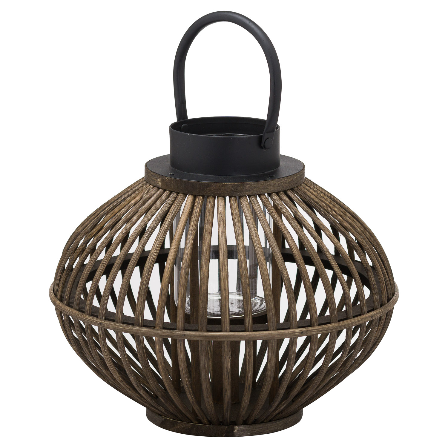 Brown Bamboo Style Lantern - Image 1