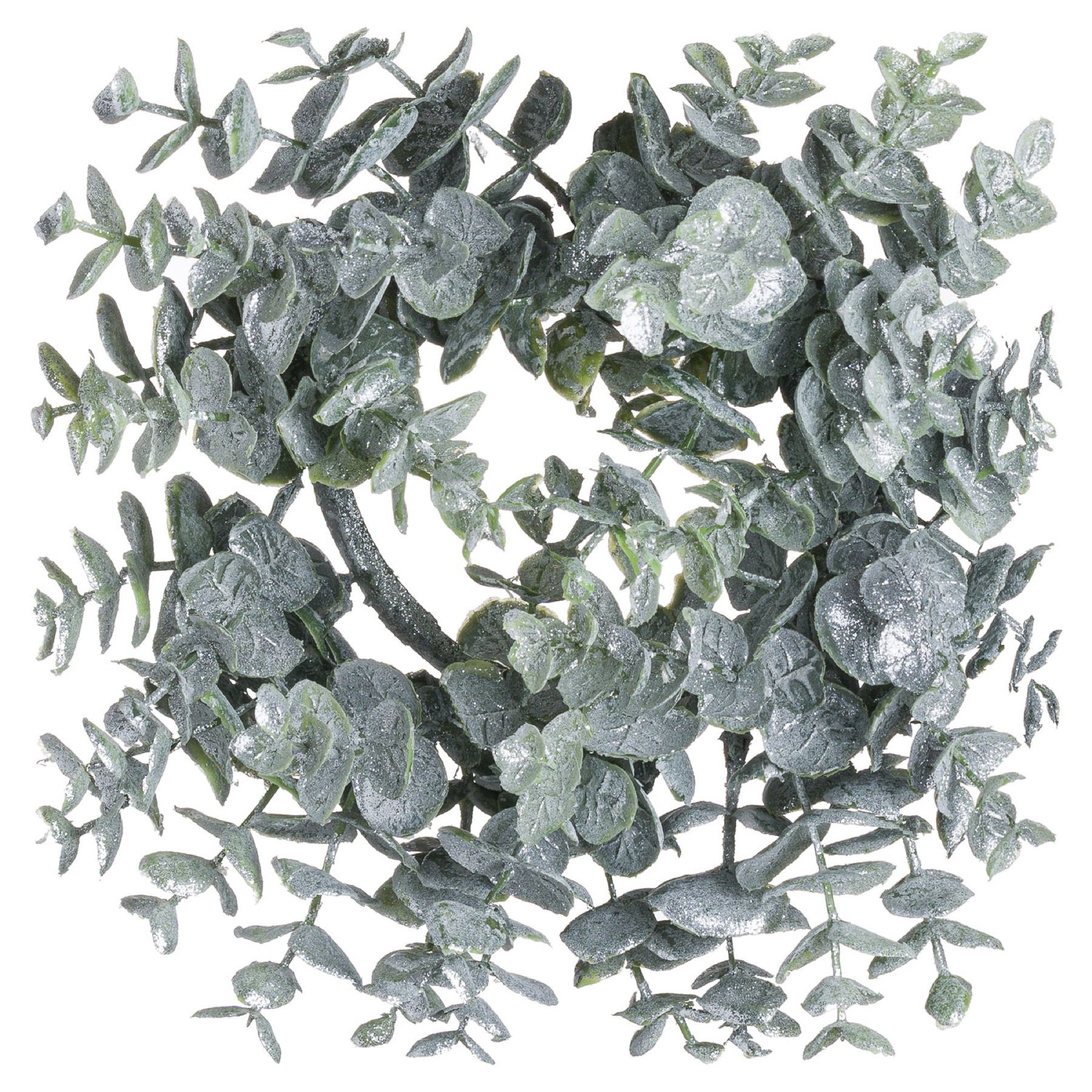 Small Frosted Eucalyptus Candle Wreath - Image 1