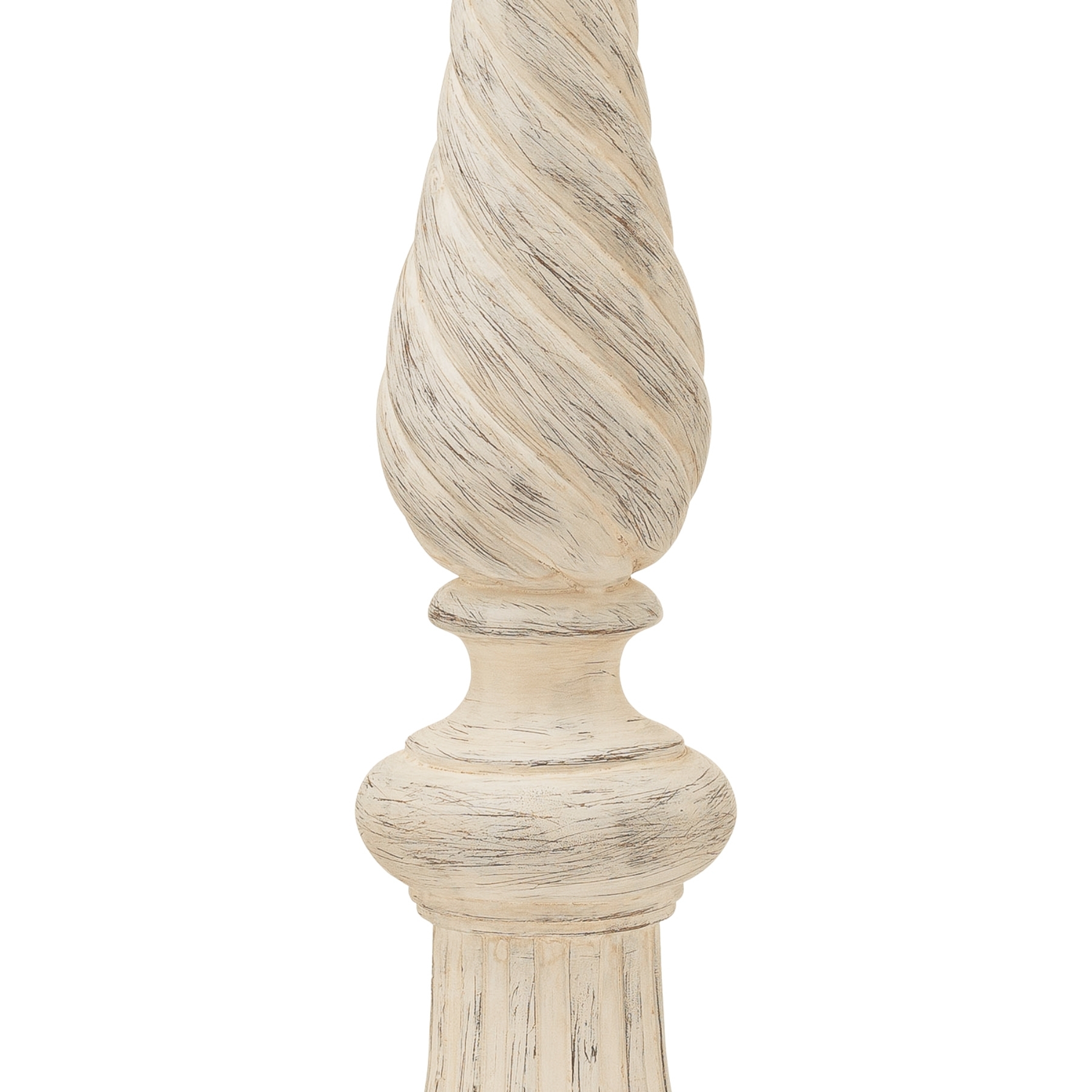 Antique Ivory Large Twisted Candle Column - Image 2