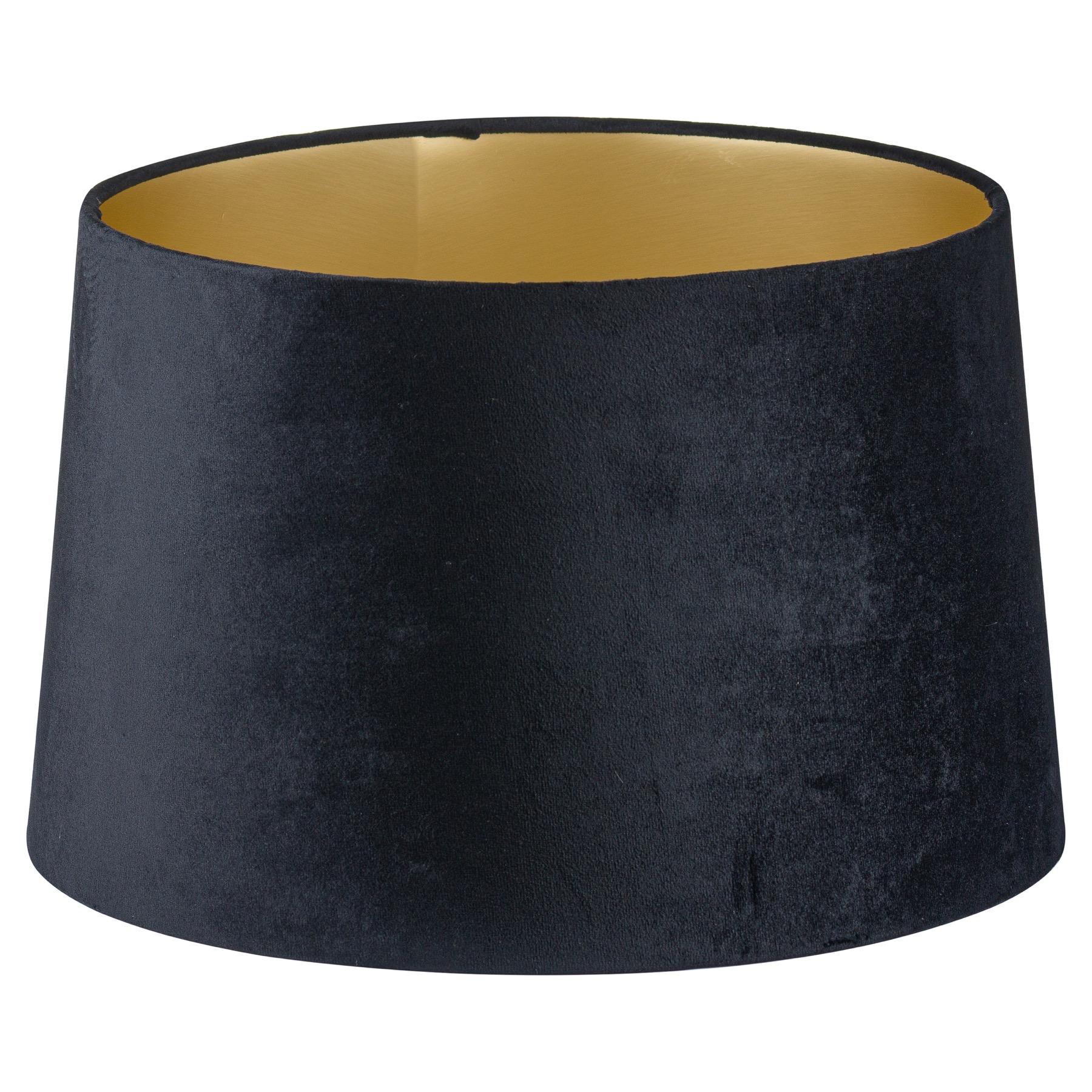 Black Velvet Lamp And Ceiling Shade With Gold Lining Wholesale by