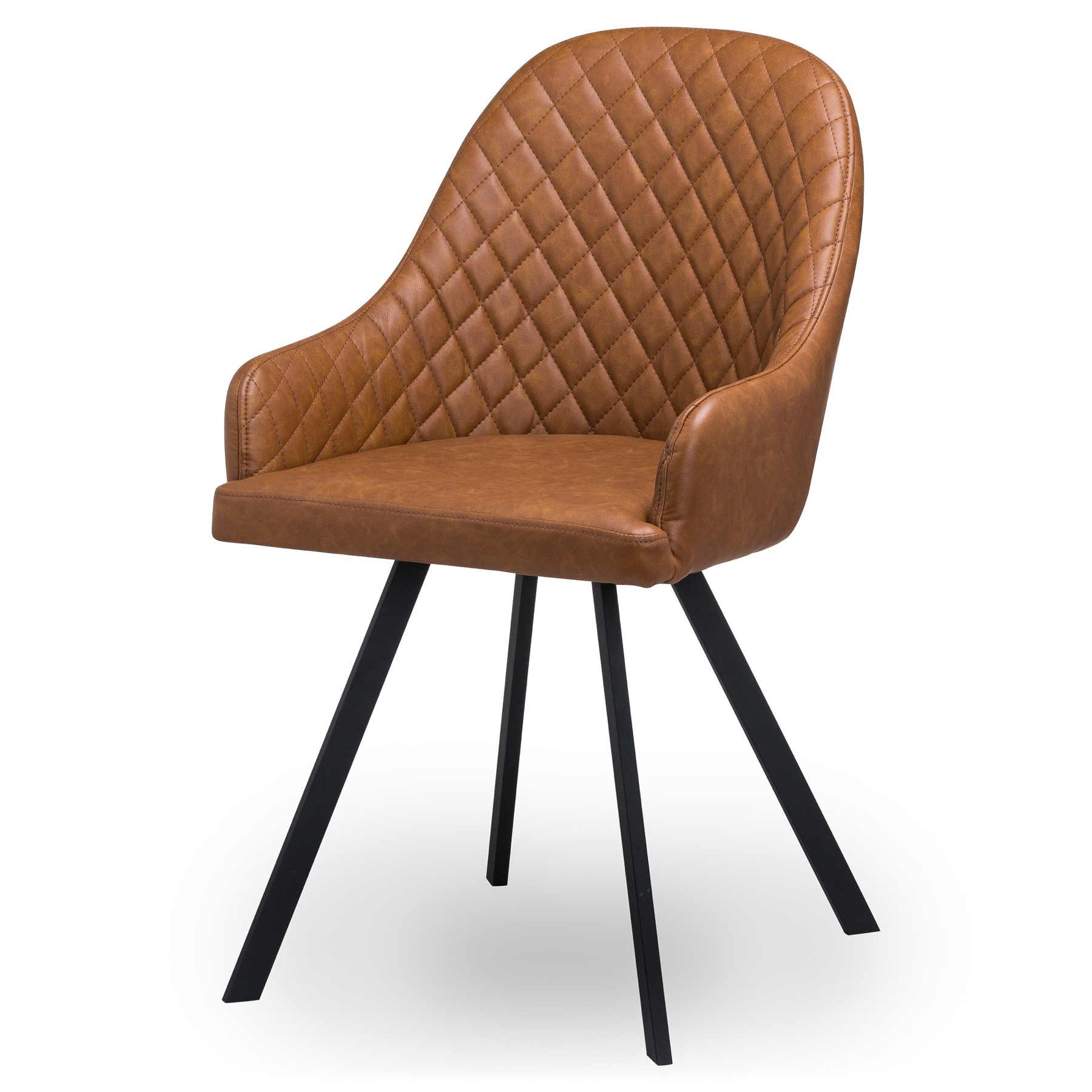 Stockholm Chequered Tan Dining Chair