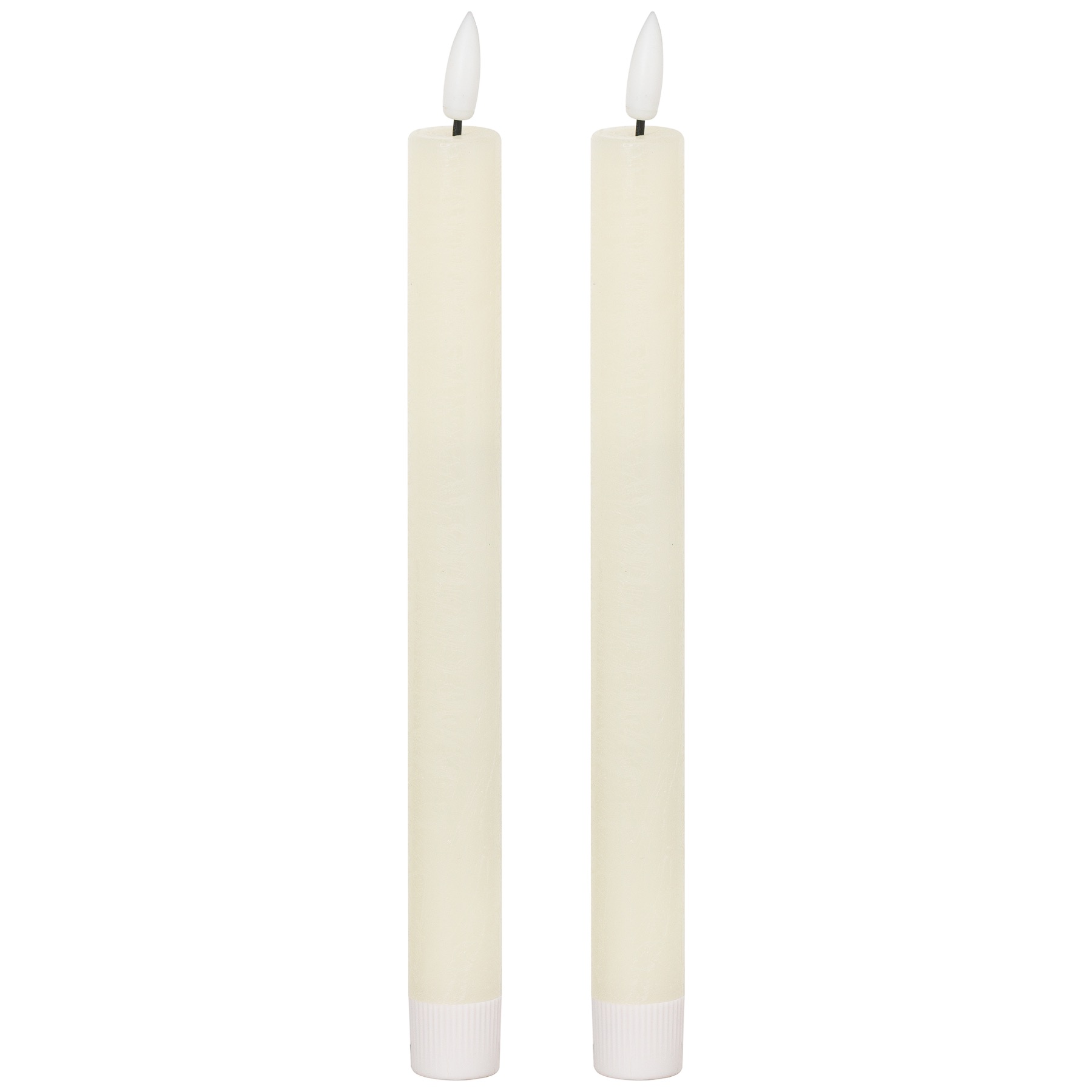 Luxe Collection Natural Glow S/ 2 Ivory LED Dinner Candles - Image 1