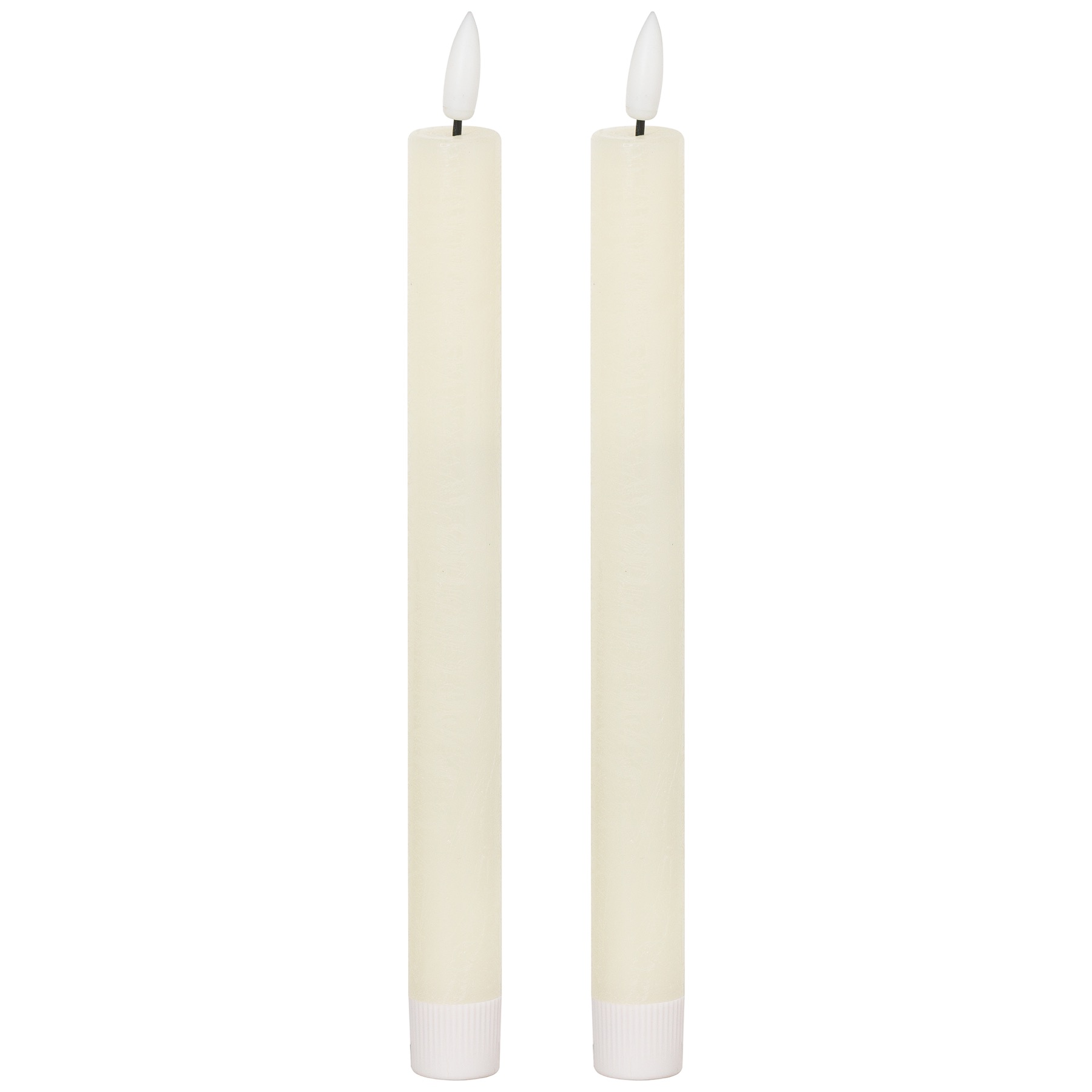 Luxe Collection Natural Glow S/ 2 Ivory LED Dinner Candles