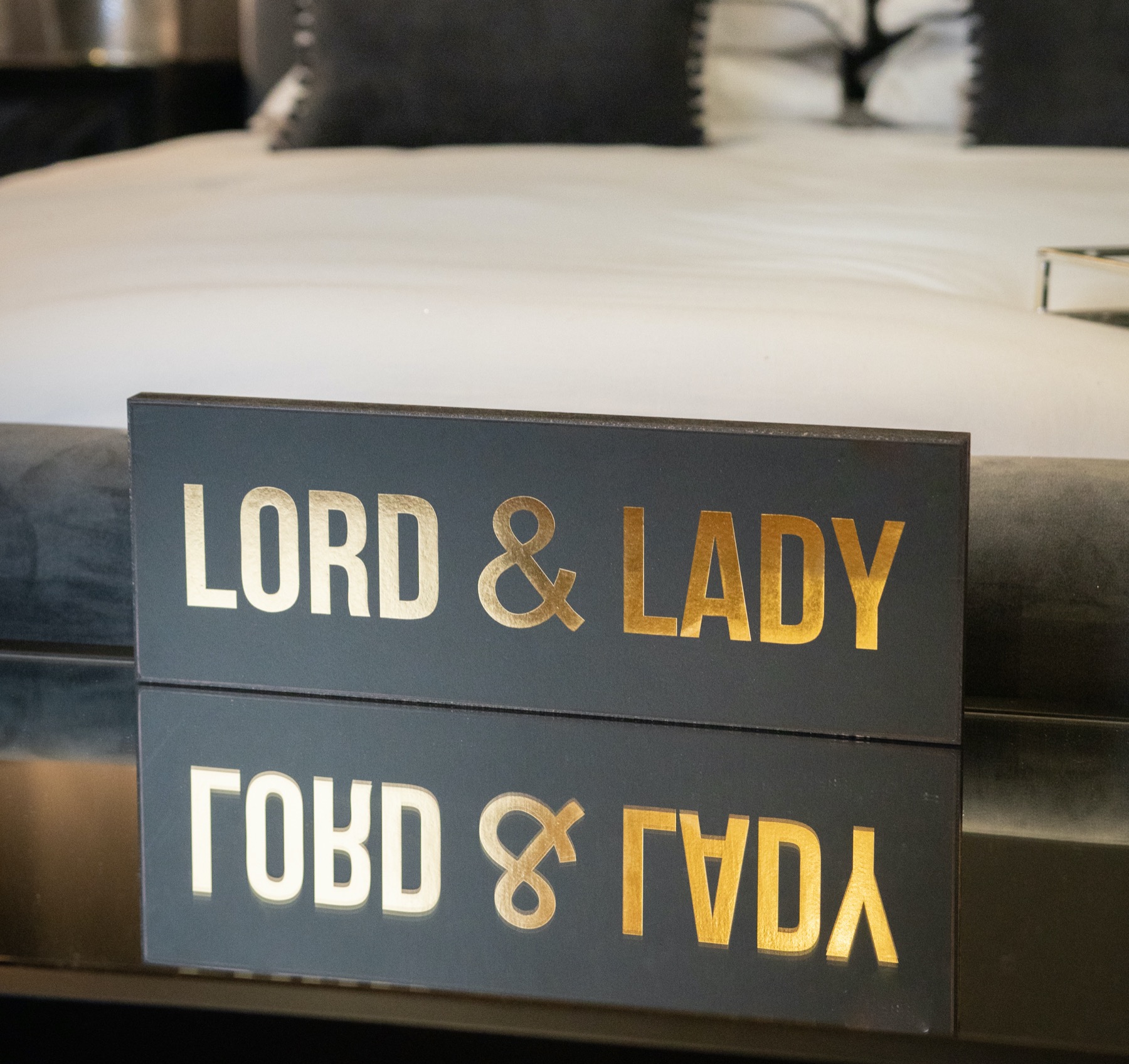 Lord & Lady Gold Foil Plaque - Image 2