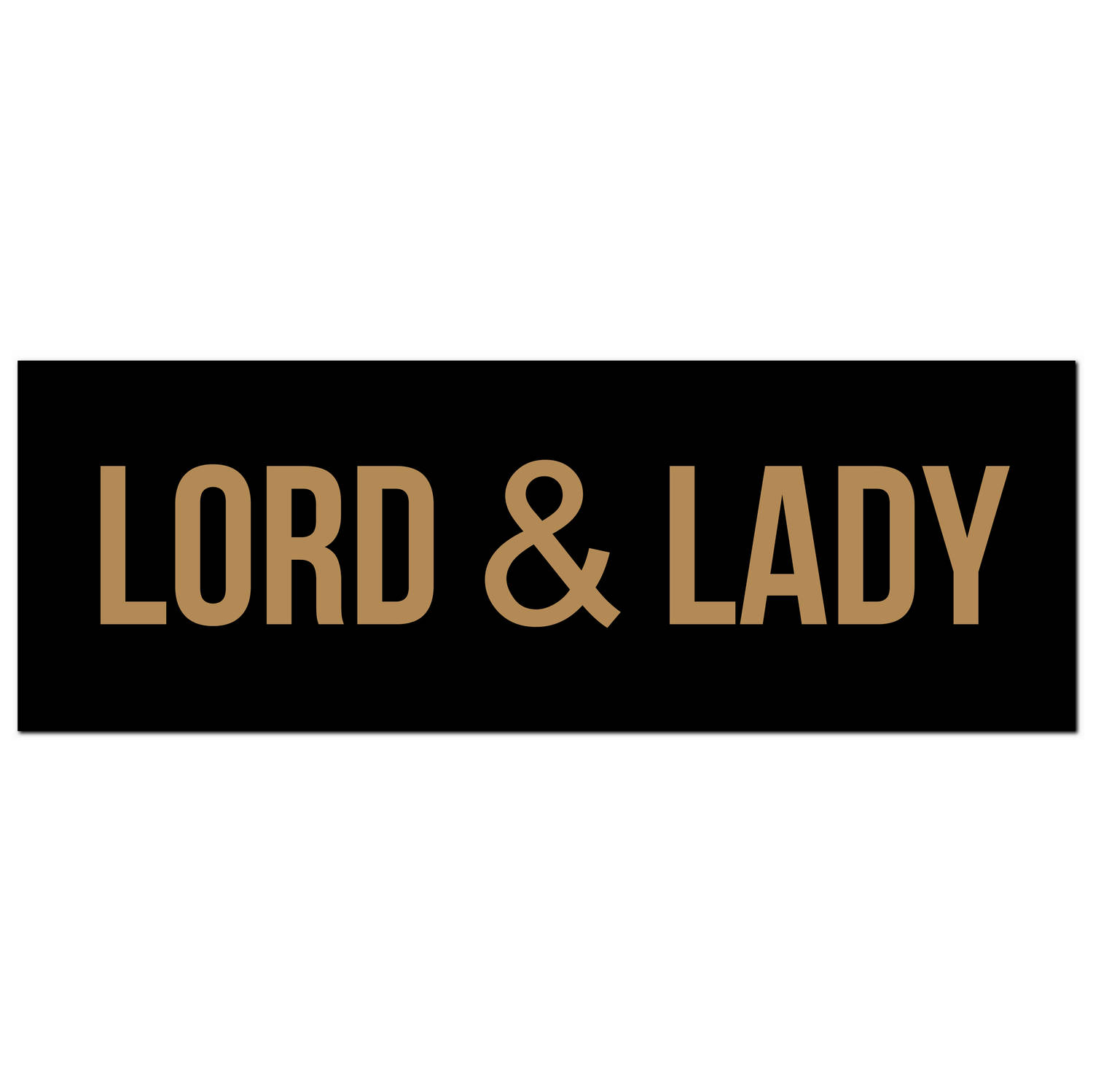 Lord & Lady Gold Foil Plaque - Image 1
