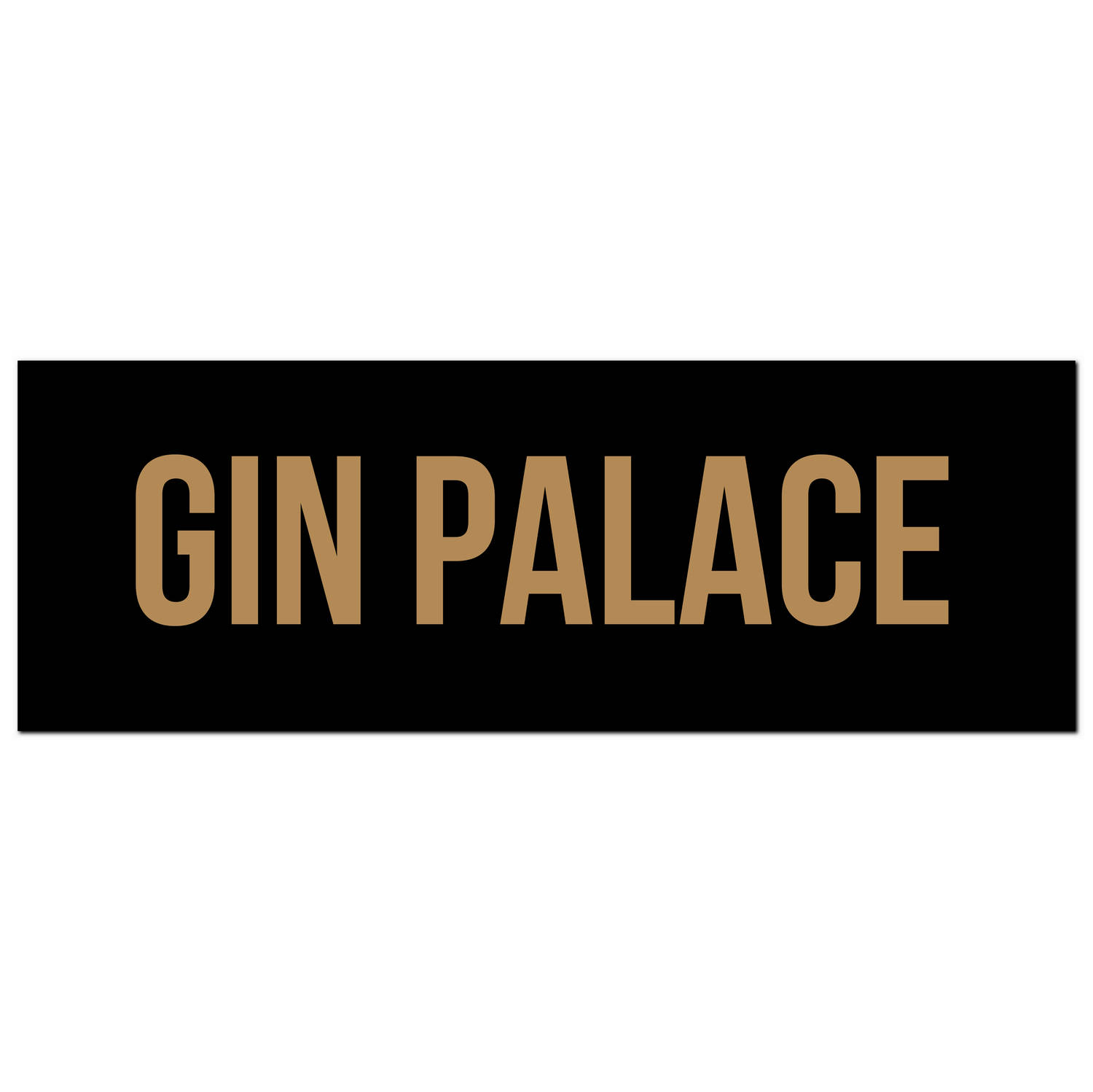 Gin Palace Gold Foil Plaque - Image 1