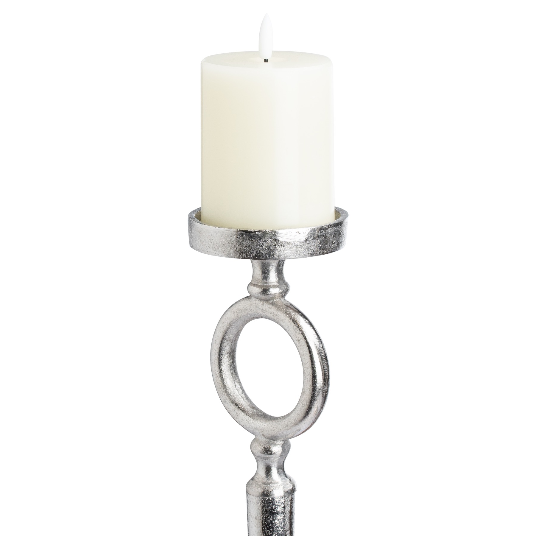 Farrah Collection Silver Medium Decor Candle Stand - Image 2