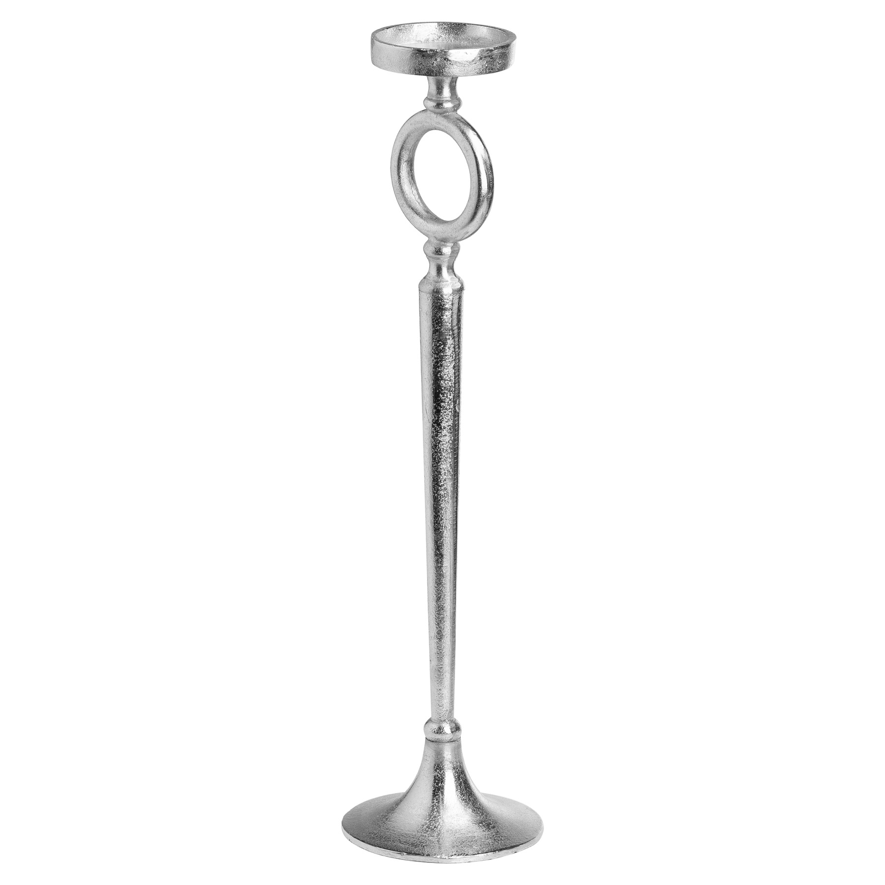 Farrah Collection Silver Medium Decor Candle Stand - Image 1