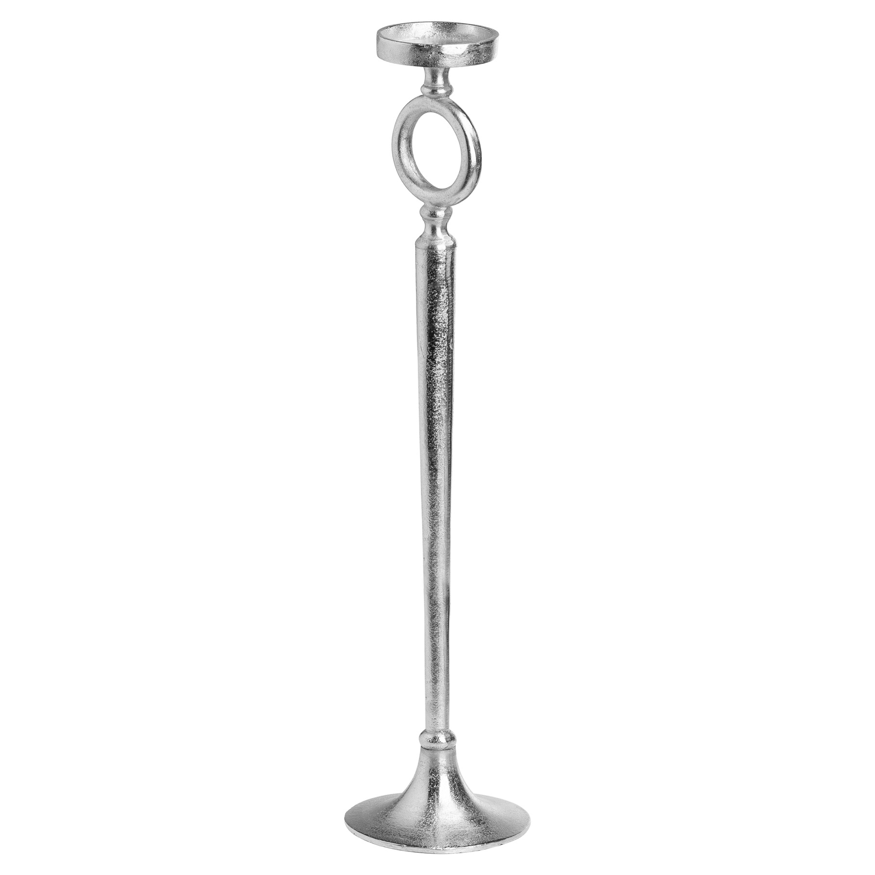 Farrah Collection Silver Large Decor Candle Stand - Image 1